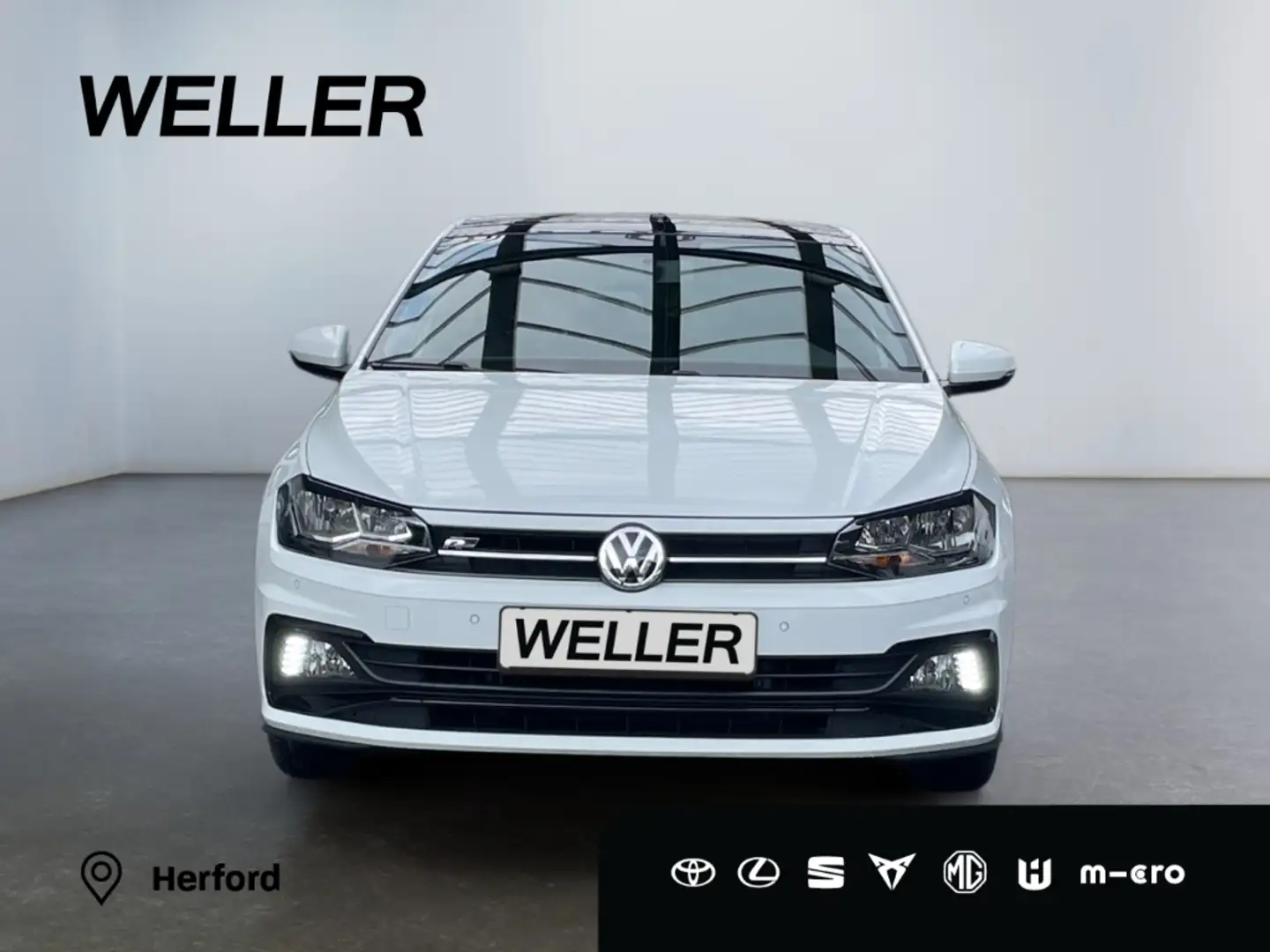 Volkswagen Polo 1.0 TSI Highline *R-Line*Pano*SHZ*Teilleder* Wit - 2
