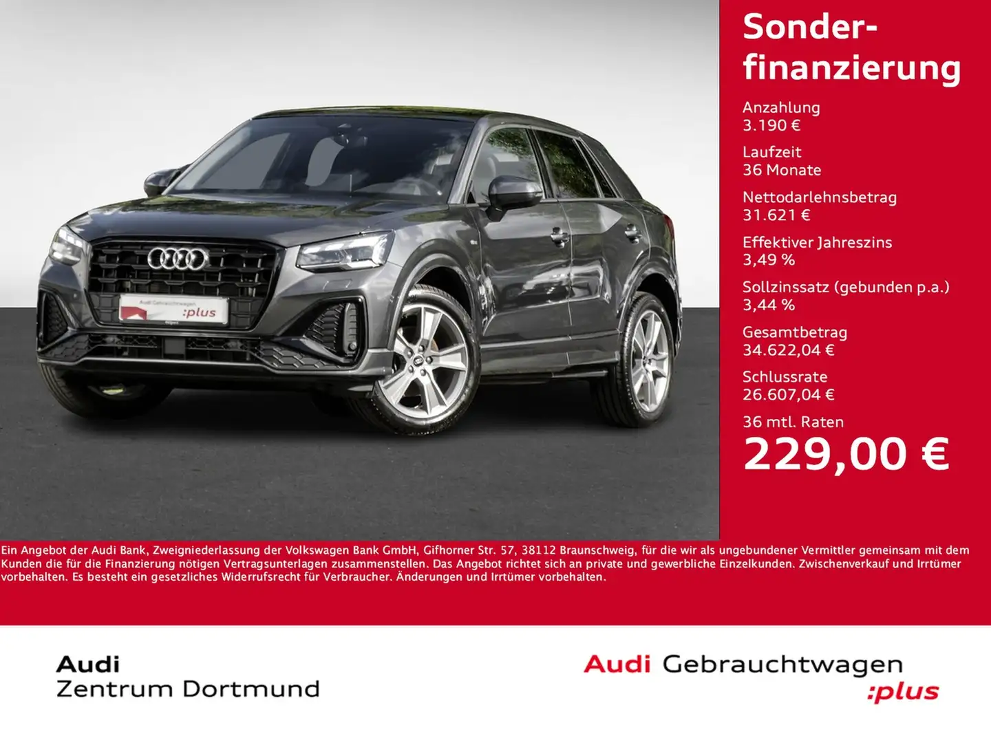 Audi Q2 35 S LINE BLACKPAK AHK LM18 E-KLAPPE CARPLAY Grigio - 1