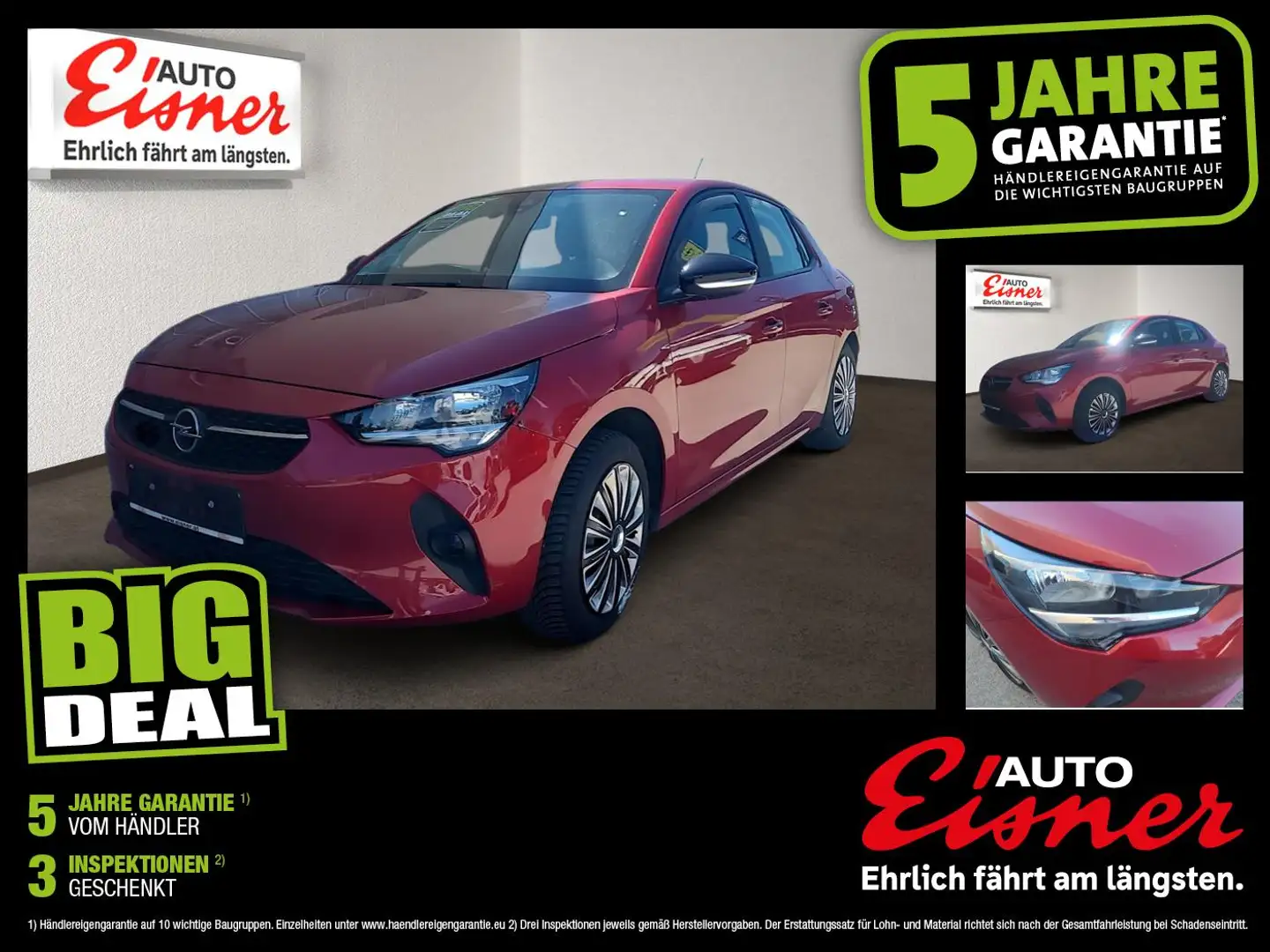 Opel Corsa F 1.2 Turbo Edition LM SpurH Rot - 1