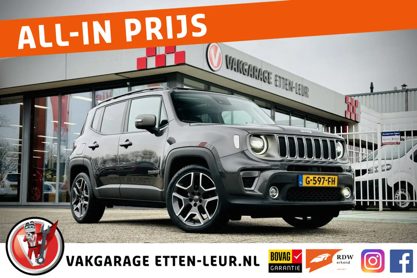 Jeep Renegade 1.0T Freedom | SCHUIFDAK | STOEL-STUUR VERWARMING Grijs - 1