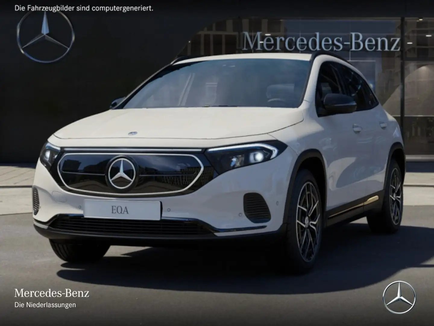 Mercedes-Benz EQA 300 4M PROG+NIGHT+19"+ADVANCED+KAMERA+SPUR Weiß - 2