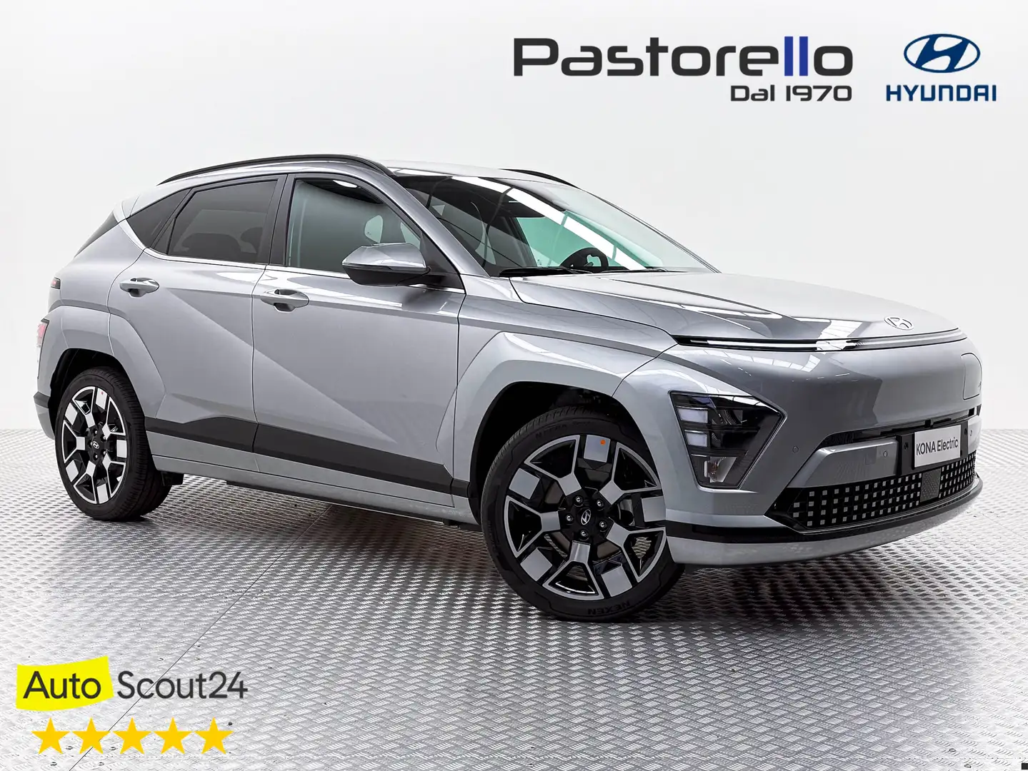 Hyundai KONA EV EXCLUSIVE 64,8kW/h + Pompa di Calore Argento - 1
