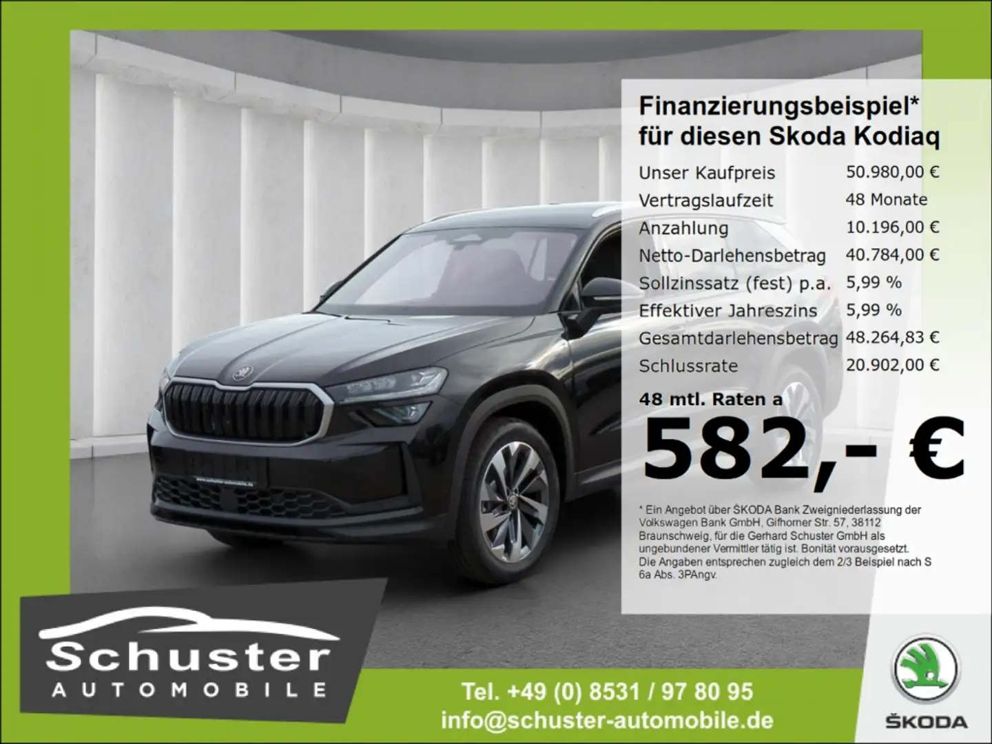 Skoda Kodiaq Selection 4x4 TDI*AHK 360*Kam CANTON ACC Black - 1