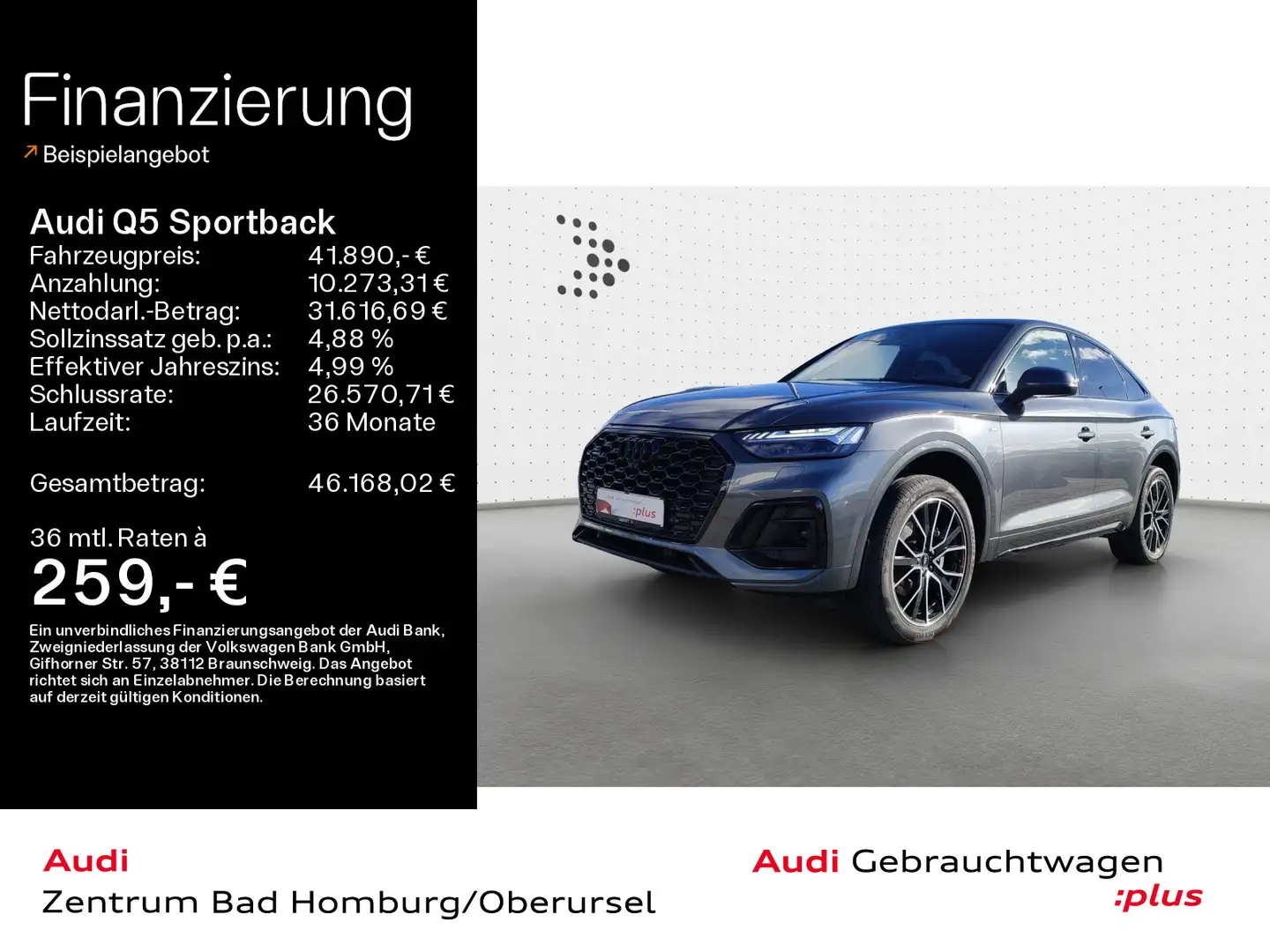 Audi Q5 40 TDI quattro S line*Navi*Matrix*A Gris - 1