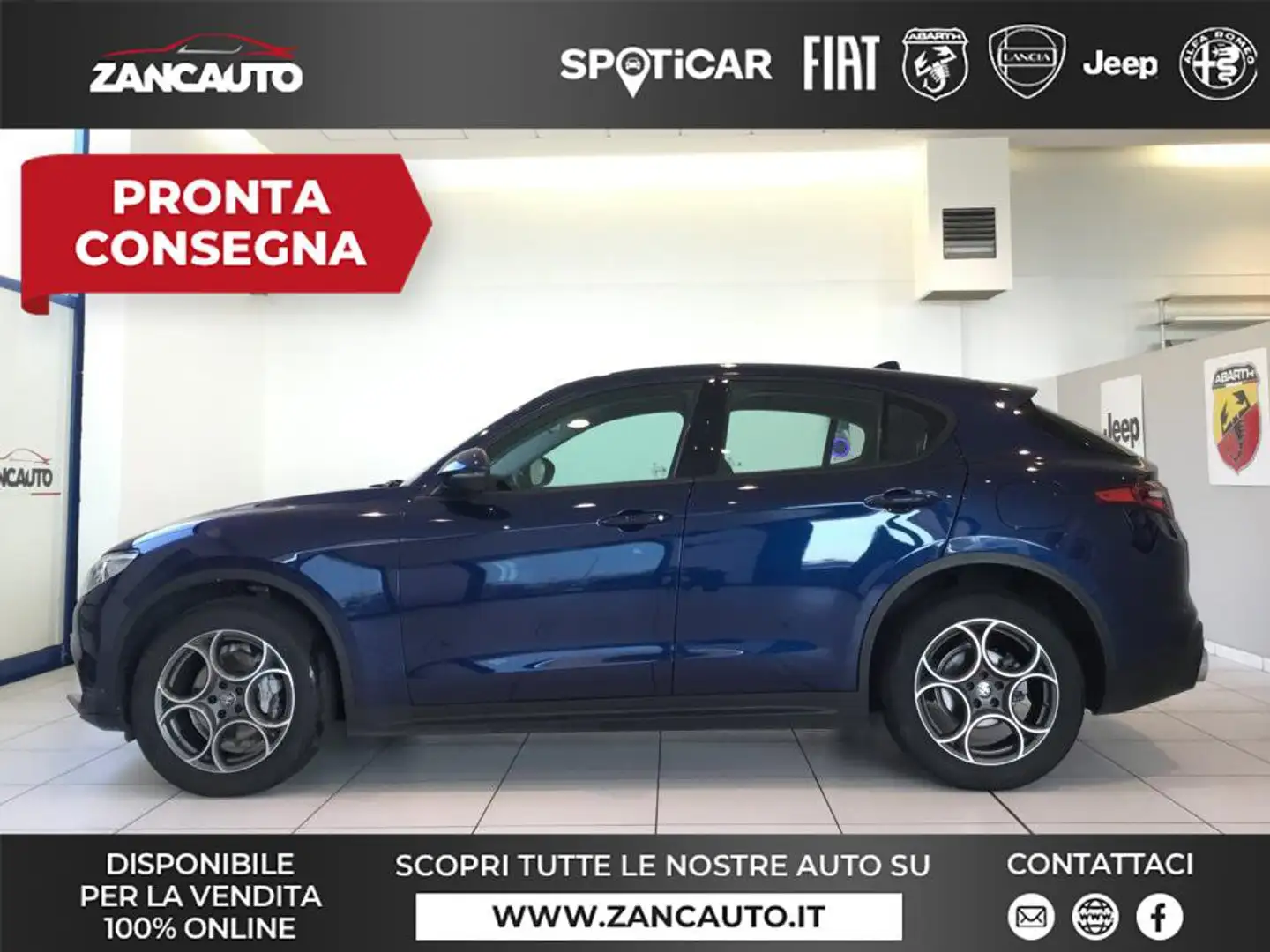 Alfa Romeo Stelvio Stelvio 2.2 Turbodiesel 210 CV AT8 Q4 Business Blu/Azzurro - 1