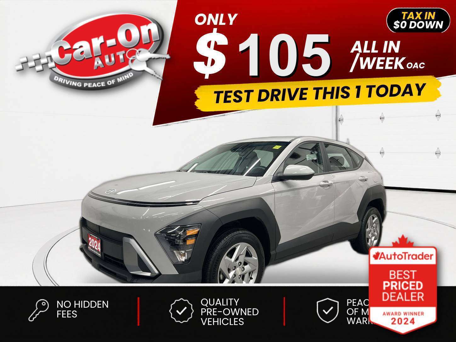 Gray 2024 Hyundai Kona Automatic