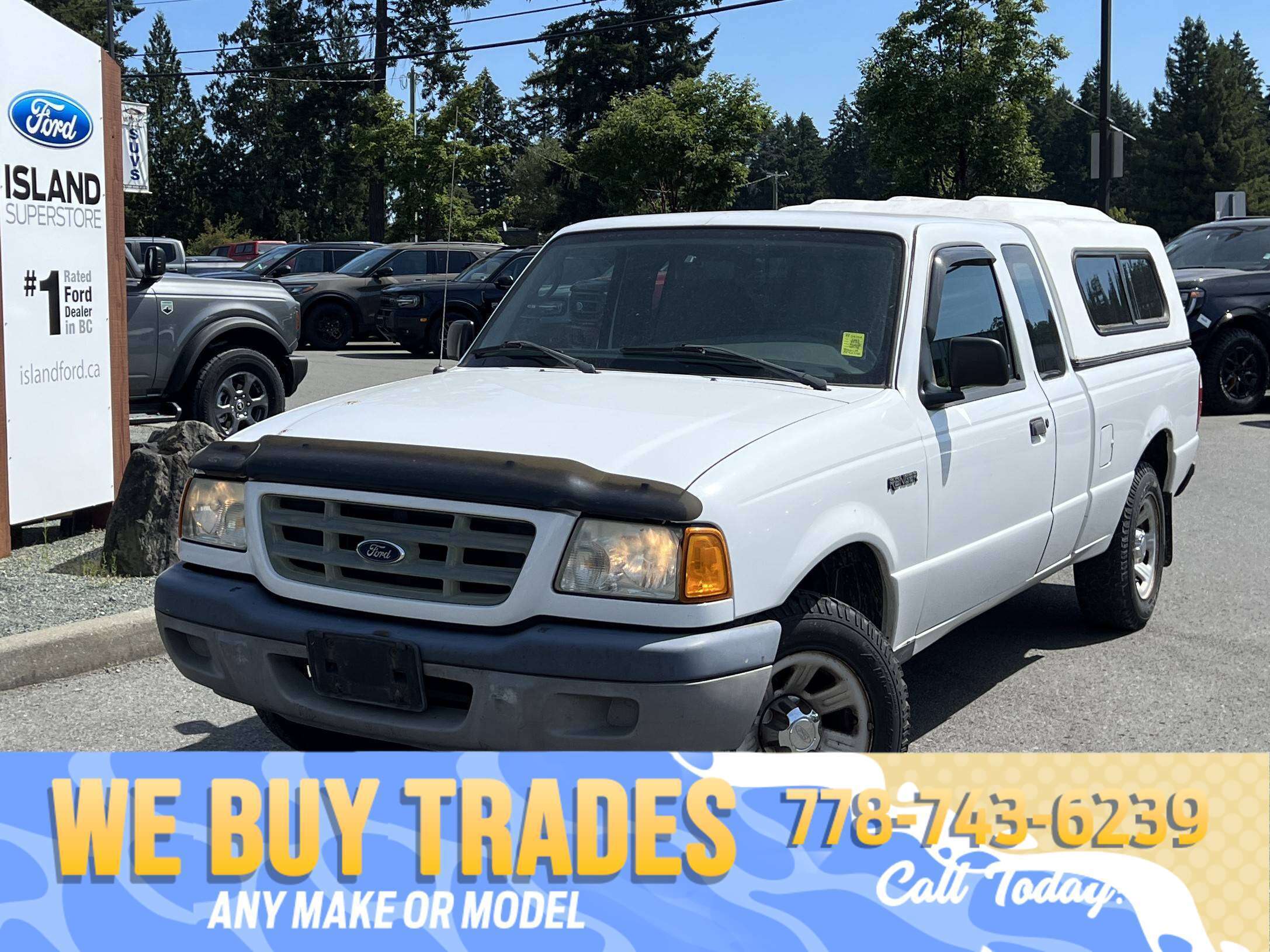 White 2003 Ford Ranger Pickup Truck Rear-Wheel Drive Manual