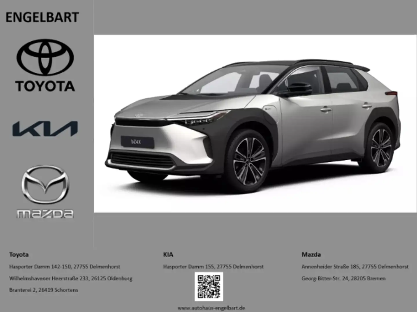 Toyota bZ4X 4x2 Lounge Sky & Sound Paket Panoramaglasdach Bianco - 1