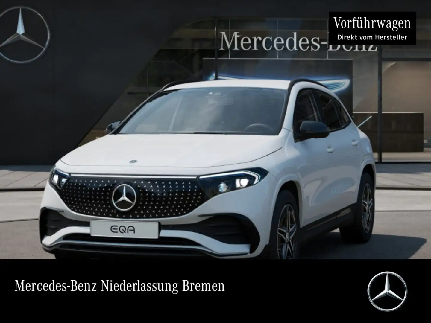 Mercedes-Benz EQA 350 4M AMG+NIGHT+ADVANCED+AHK+360+SPUR Weiß - 1