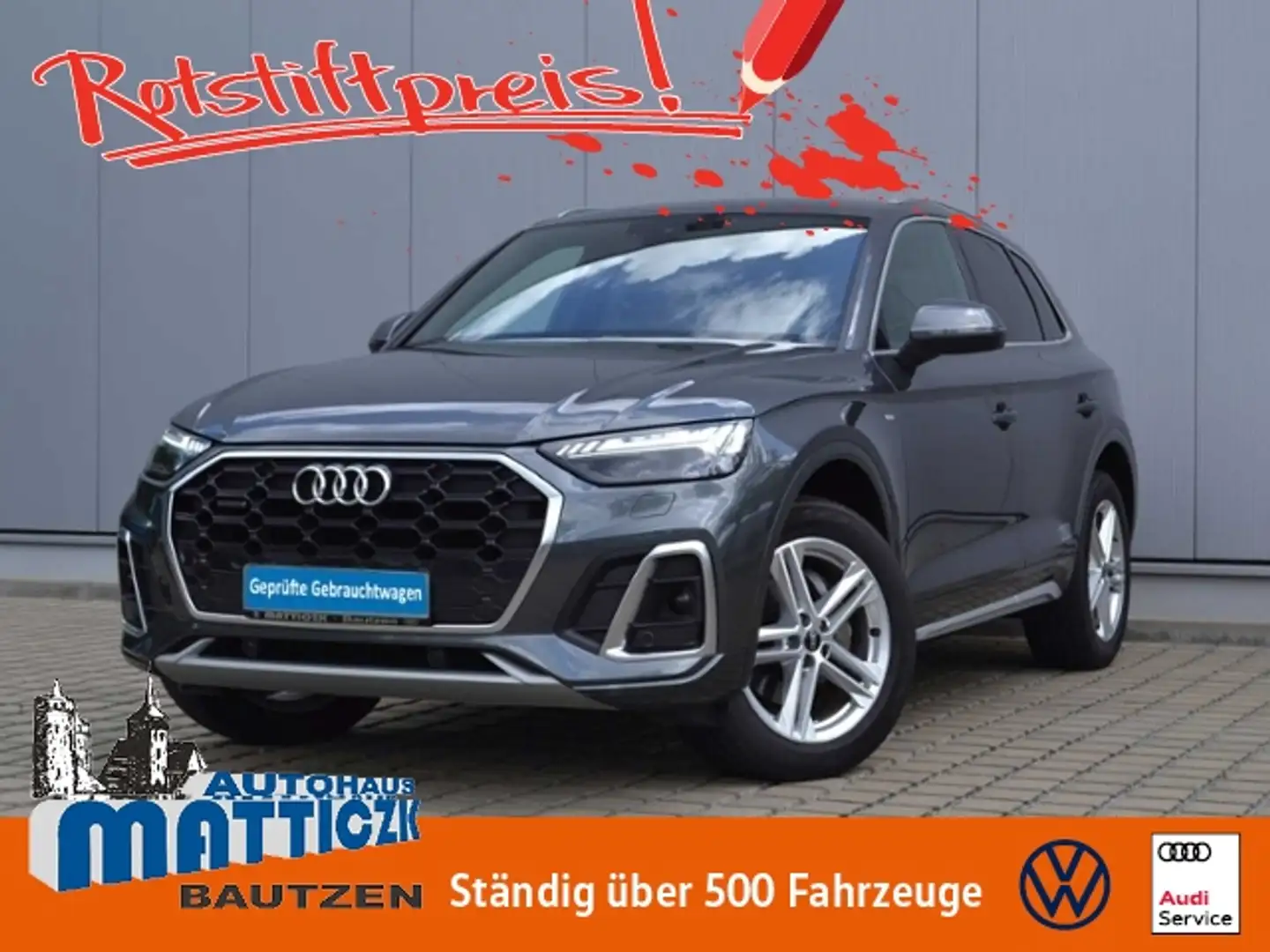 Audi Q5 40 TDI 204 PS quattro S-tronic S line MATRIX-LED/ Gris - 1