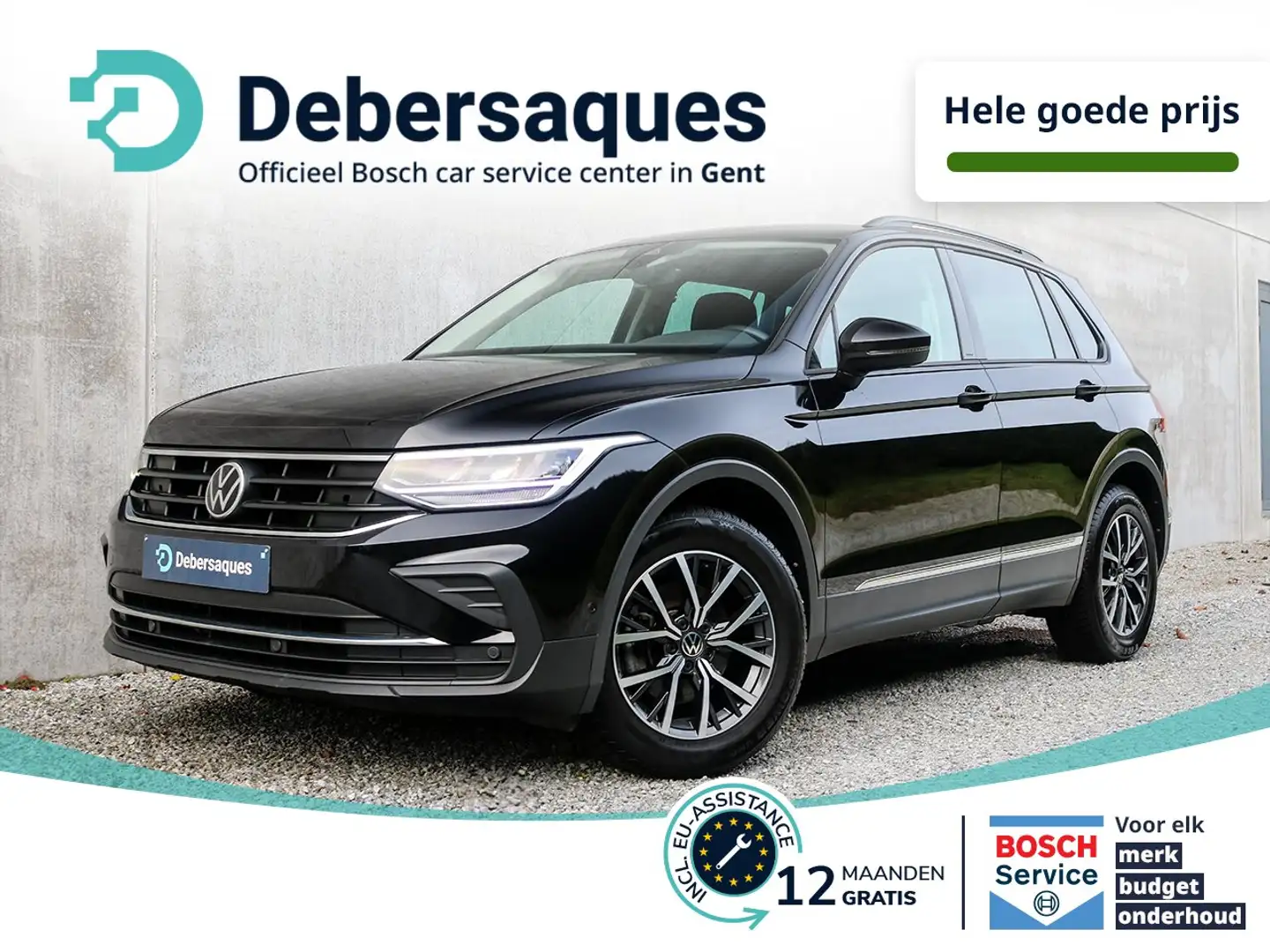 Volkswagen Tiguan 1.5 TSI DSG APP PSENS+CAM ZETEL+STUURVERWARMING Zwart - 1