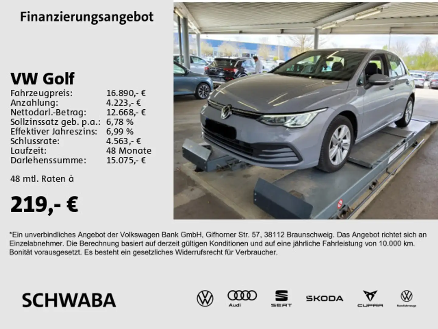 Volkswagen Golf VIII Life 1.5 TSI *ACC*LED*VIRTUAL*LANE*16* Grigio - 1