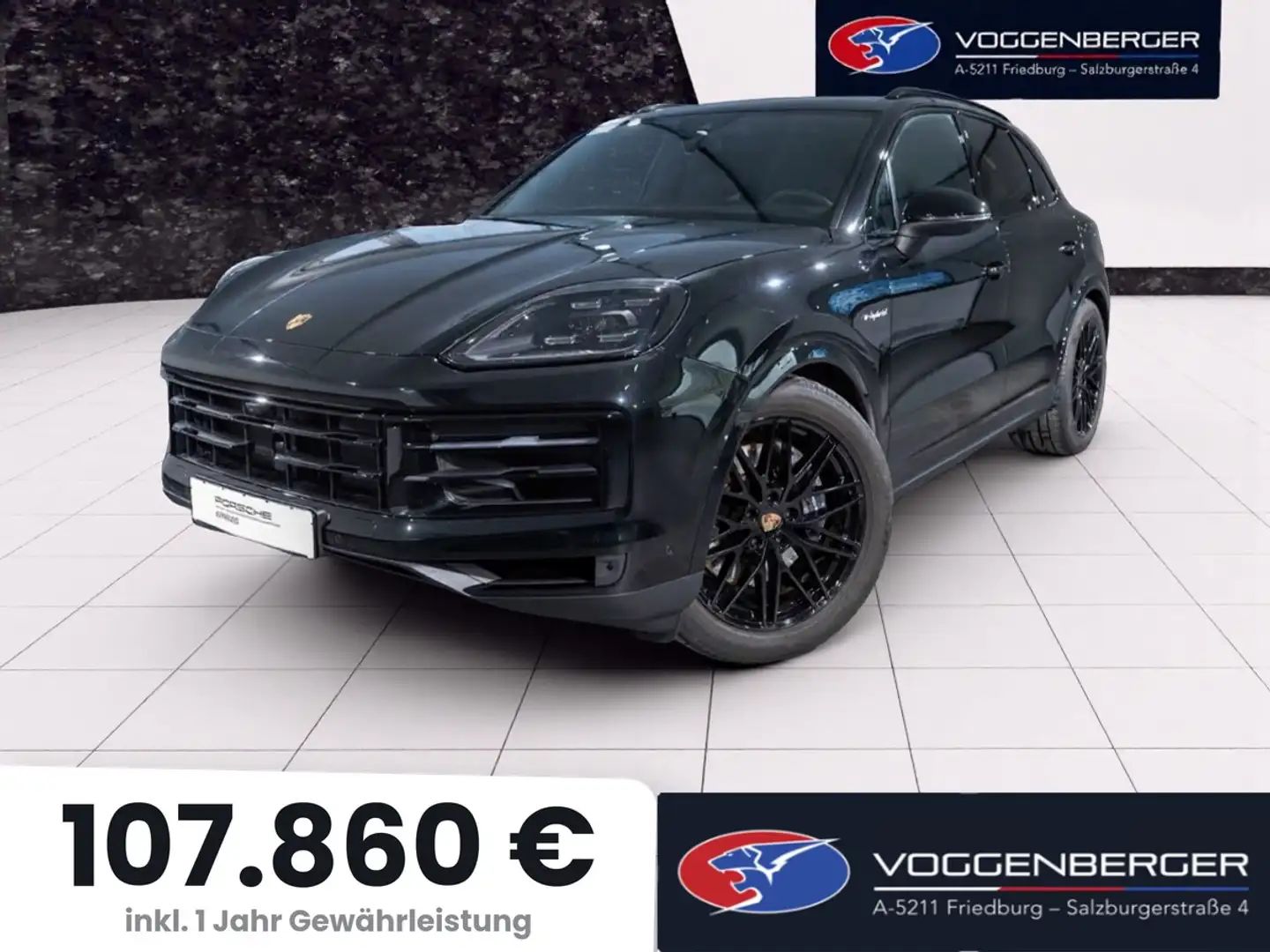 Porsche Cayenne E-Hybrid SPORT DESIGN PAKET MEMORY ab 3,99 Leasing Schwarz - 1