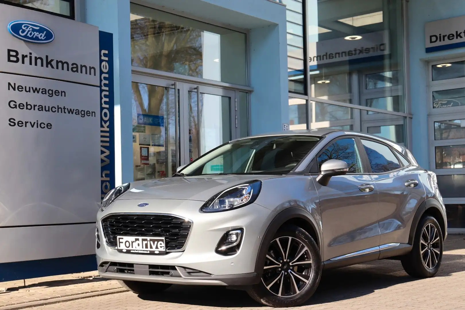 Ford Puma 1.0 EcoBoost Hybrid Titanium+LED+AHK+RFK Silber - 1
