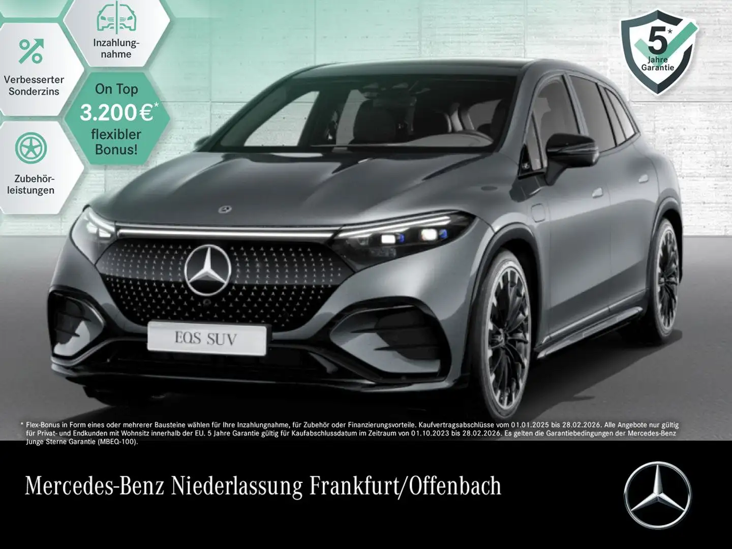 Mercedes-Benz EQS SUV EQS 450 SUV AMG Fahrass 360° Airmat Pano Burmester Grau - 1
