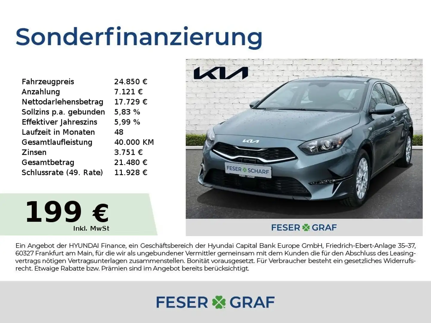 Kia Ceed / cee'd 1.5T 140 DCT7 VISION KOMFORT+ NAVI Grijs - 1