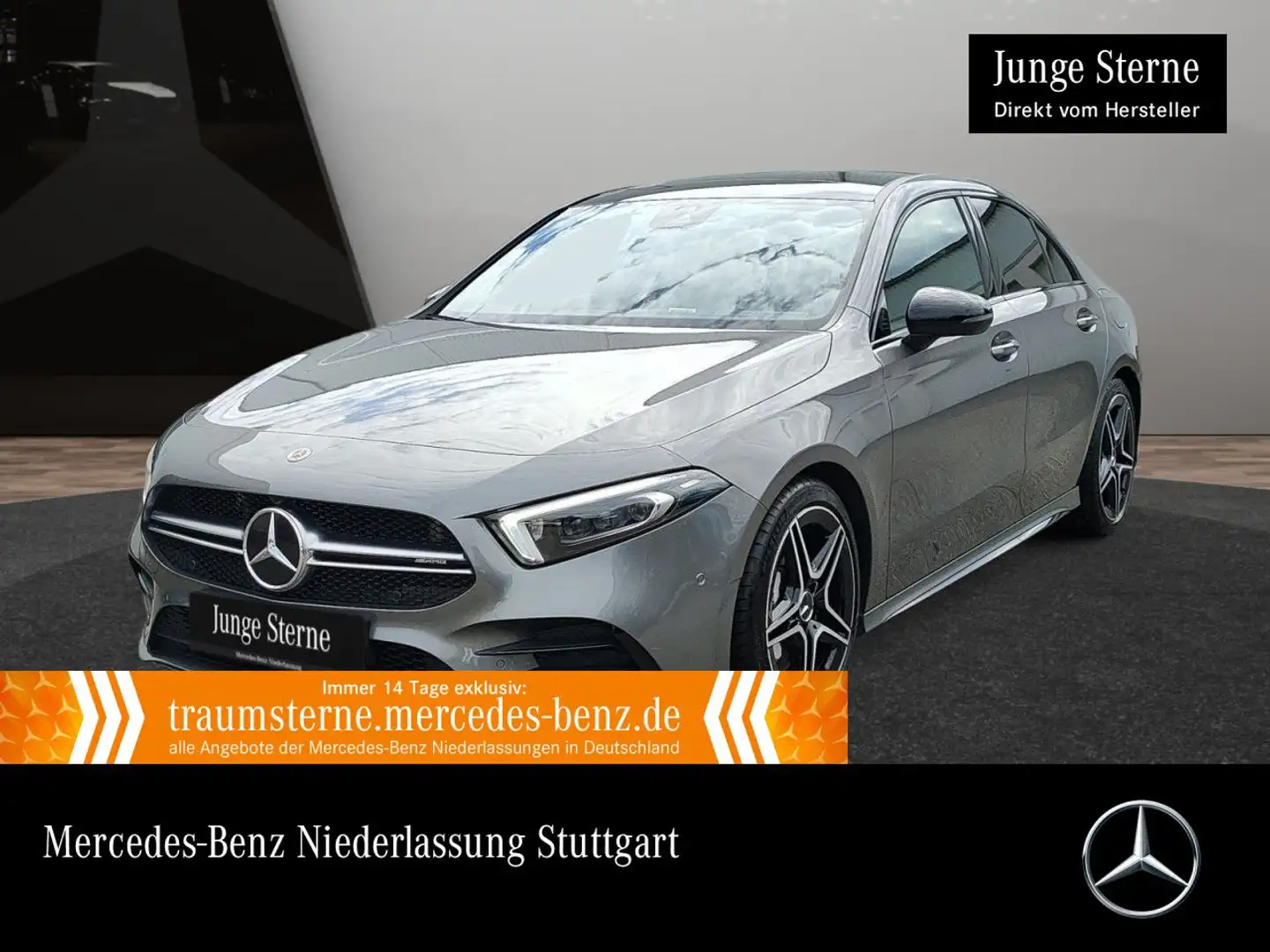 Mercedes-Benz A 35 AMG A 35 Lim 4M AMG+PANO+MULTIBEAM+KAMERA+TOTW+7G Grijs - 1