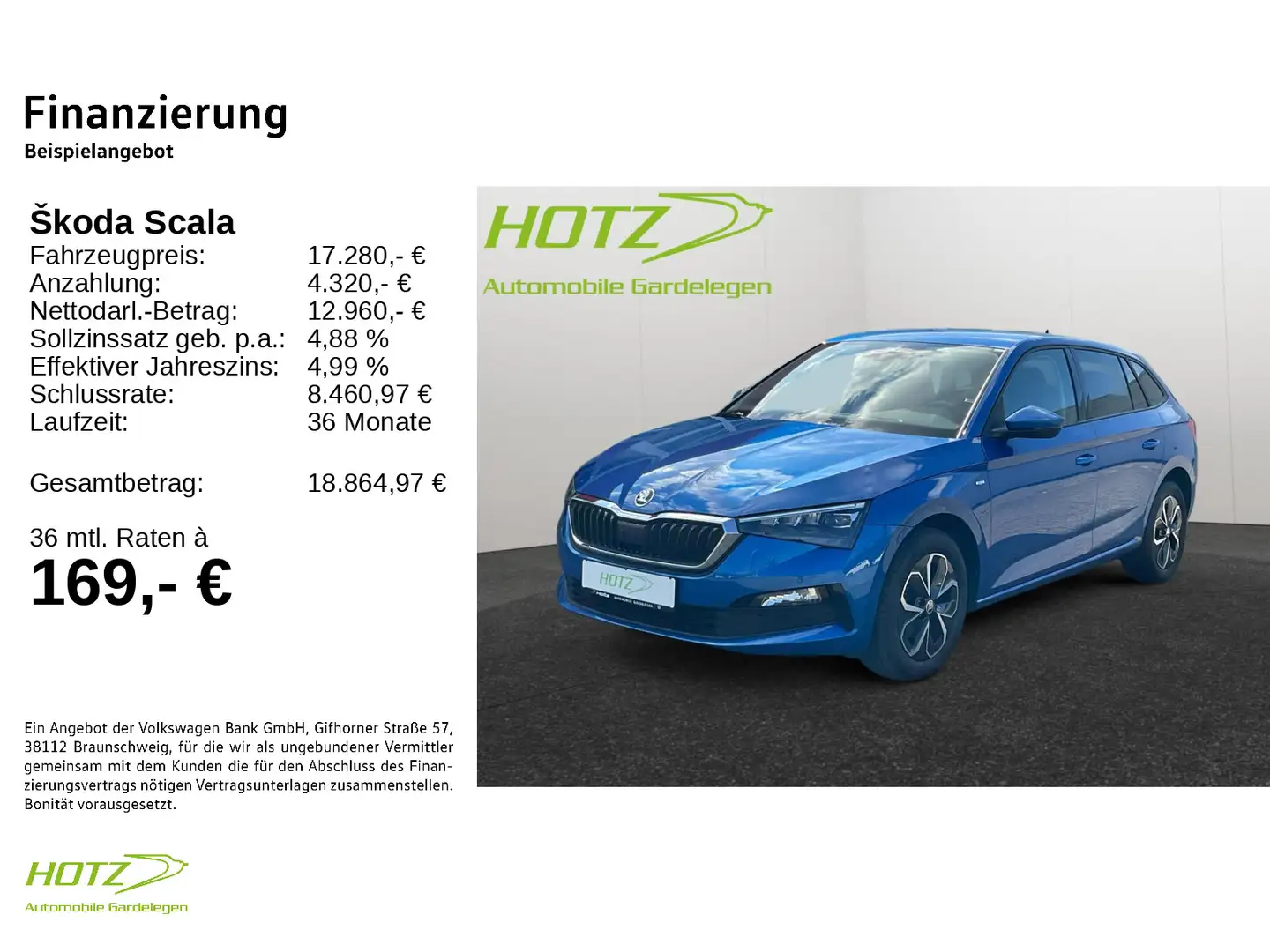 Skoda Scala 1.0 TSI DSG Drive 125 LED/Einparkhi/Multil Azul - 2