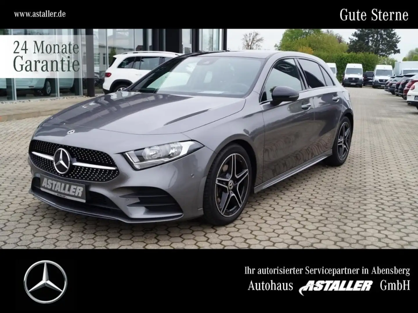 Mercedes-Benz A 200 d AMG Line+Night+Pano+MBUX+Parkp/Kam+Sound siva - 1