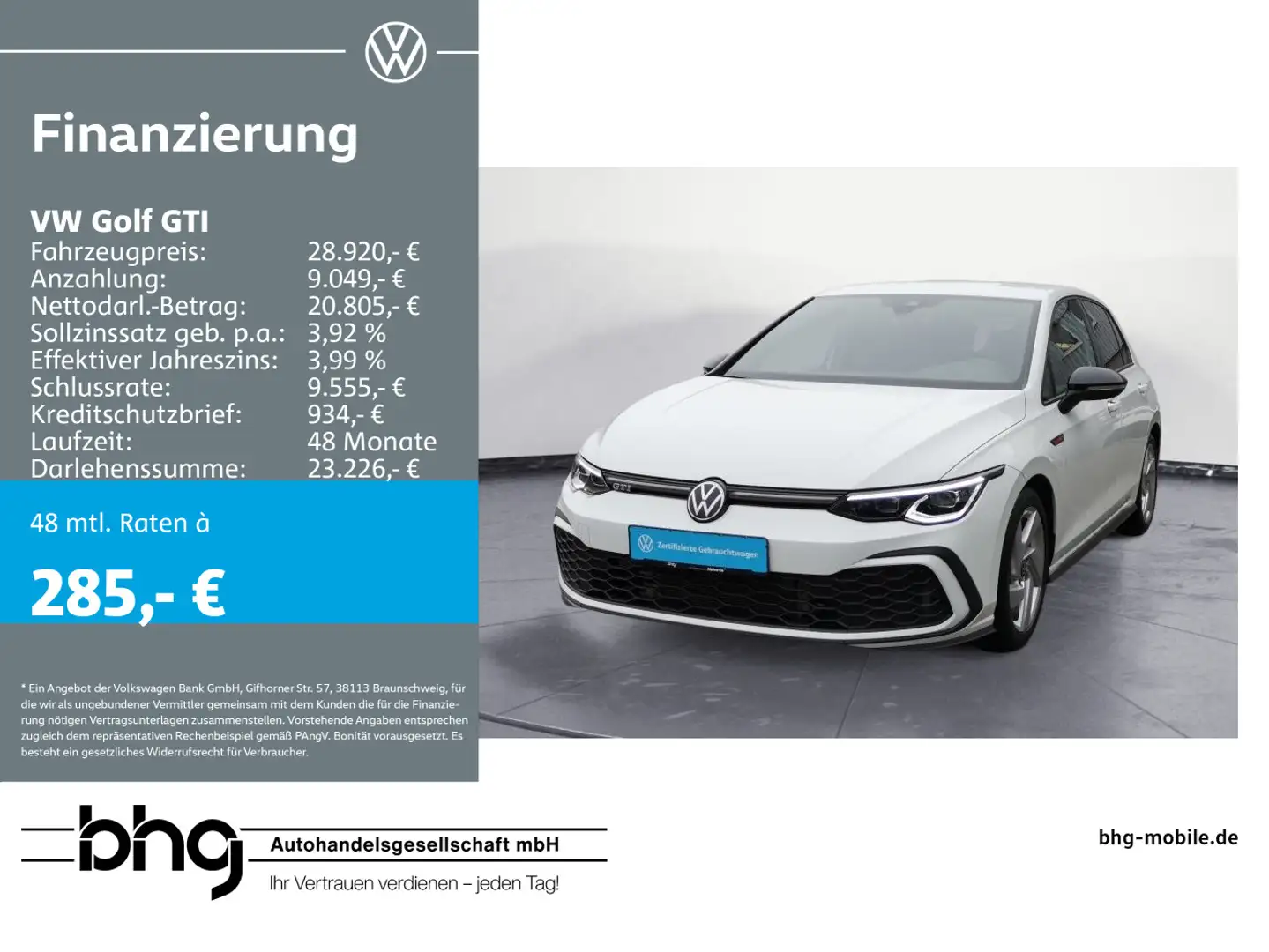 Volkswagen Golf GTI 2.0 TSI #BlackStyle #Navi #ACC Weiß - 1
