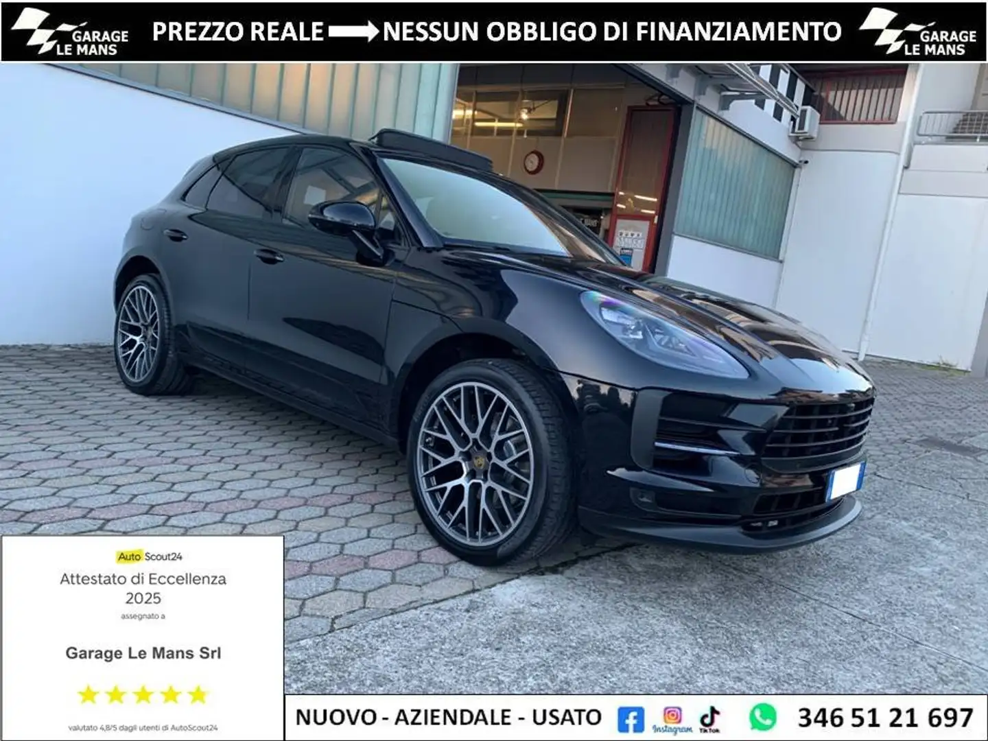 Porsche Macan 2.0 245CV PDK NAVI PELLE CRUISE LED PDC UNIPROP. Noir - 1