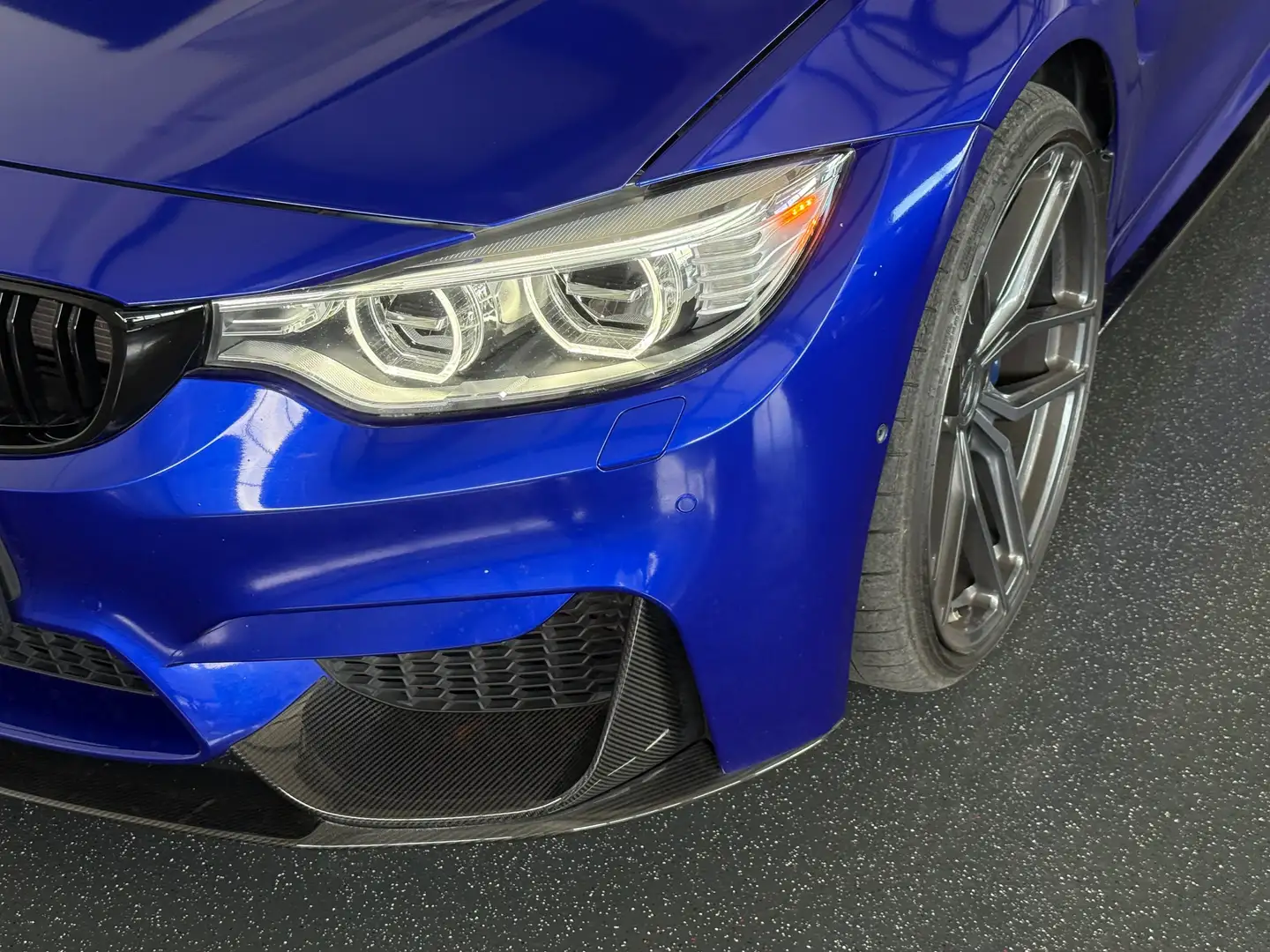 BMW M4 DKG  F83 Cabrio M-Performance Finanzierung Blauw - 2