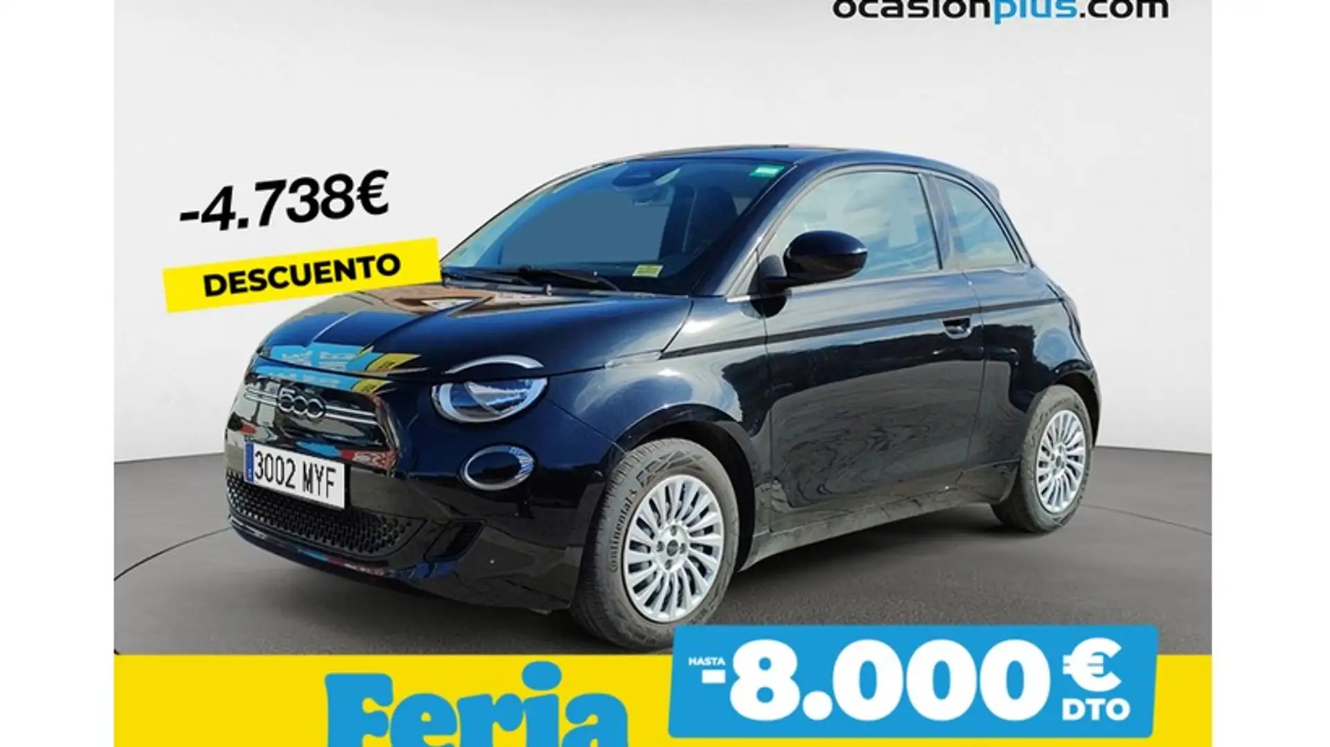Fiat 500e Action 70KW Noir - 1