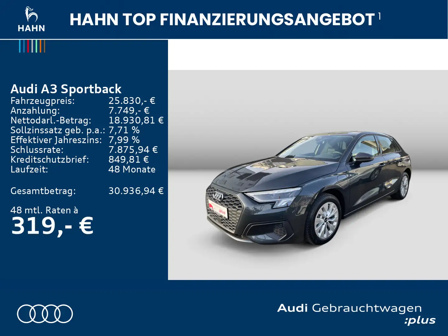 Audi A3 40TFSIe S-tronic Navi LED AHK Carpl Schwarz - 2