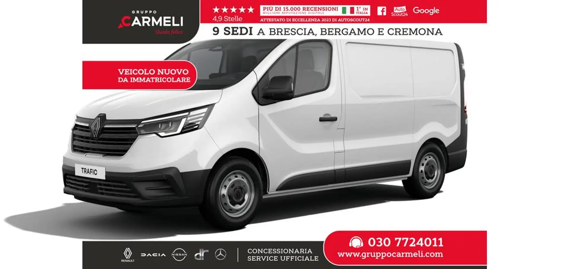 Renault Trafic van T27 2.0 blue dci 130cv L1H1 AUTOCARRO-IVA Bianco - 1