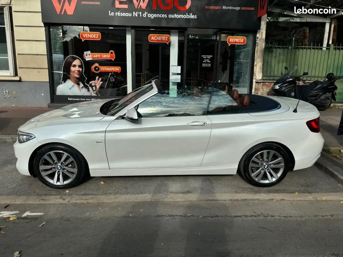 BMW 225 Cabriolet F23 225d LUXURY BVA Blanc - 2