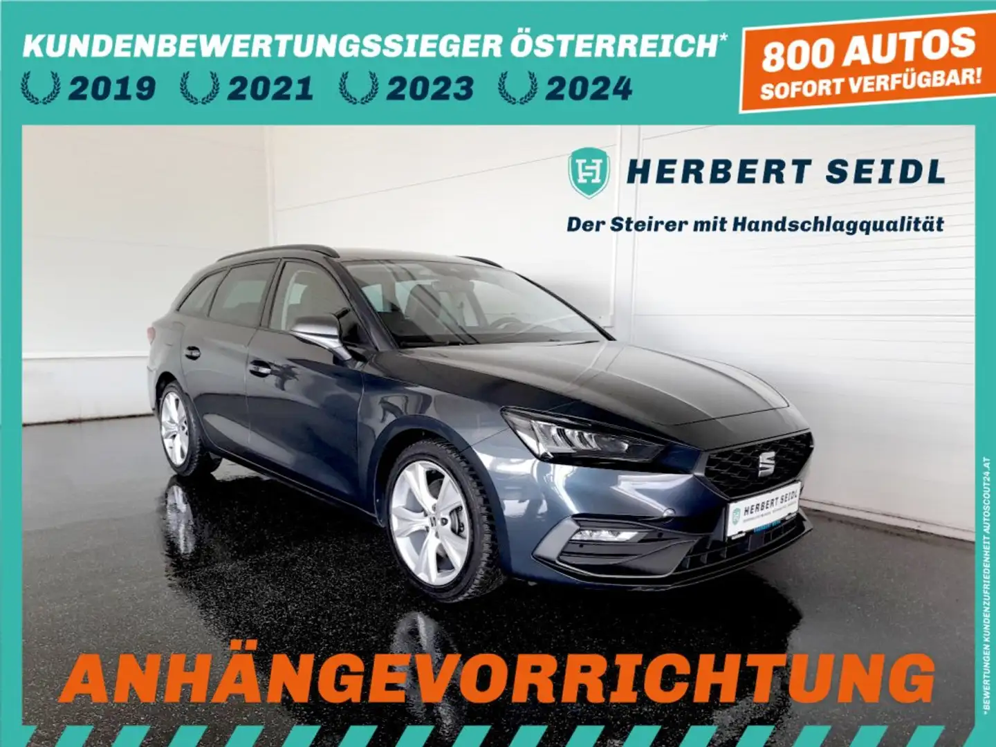 SEAT Leon ST FR-LINE 2,0 TDI DSG *LED MIT FERNLICHTASSISTENT / NAVI / AHV & KAMERA / VIRTUELL / ACC / KEYLESS* Grau - 1