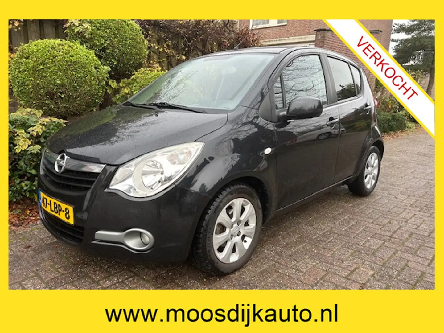 Opel Agila 1.2 Edition Nieuw staat//  Airco/ Orig NL auto/ 5 Zwart - 1