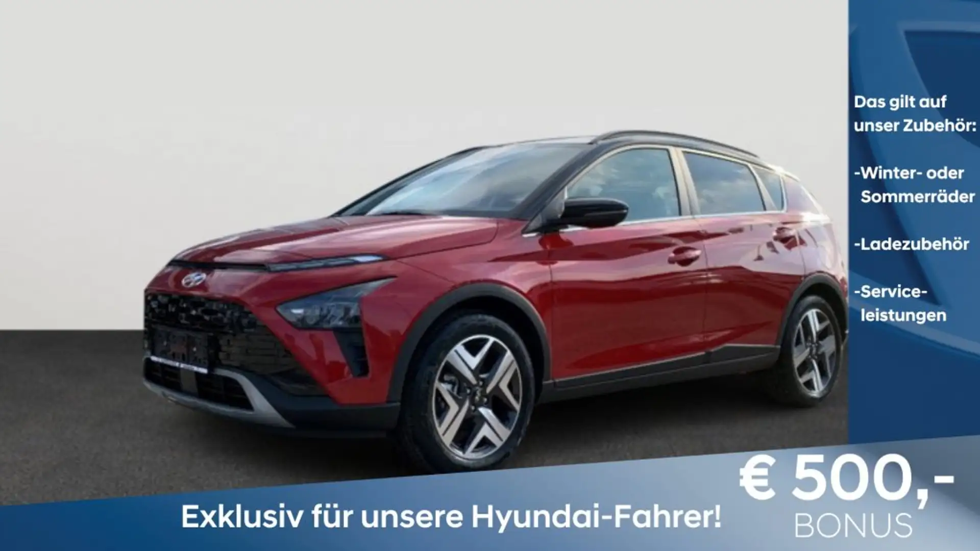 Hyundai BAYON Trendline 1,0 T-GDi inkl. Licht Paket & Schwarzes Dach Schwarz - 1