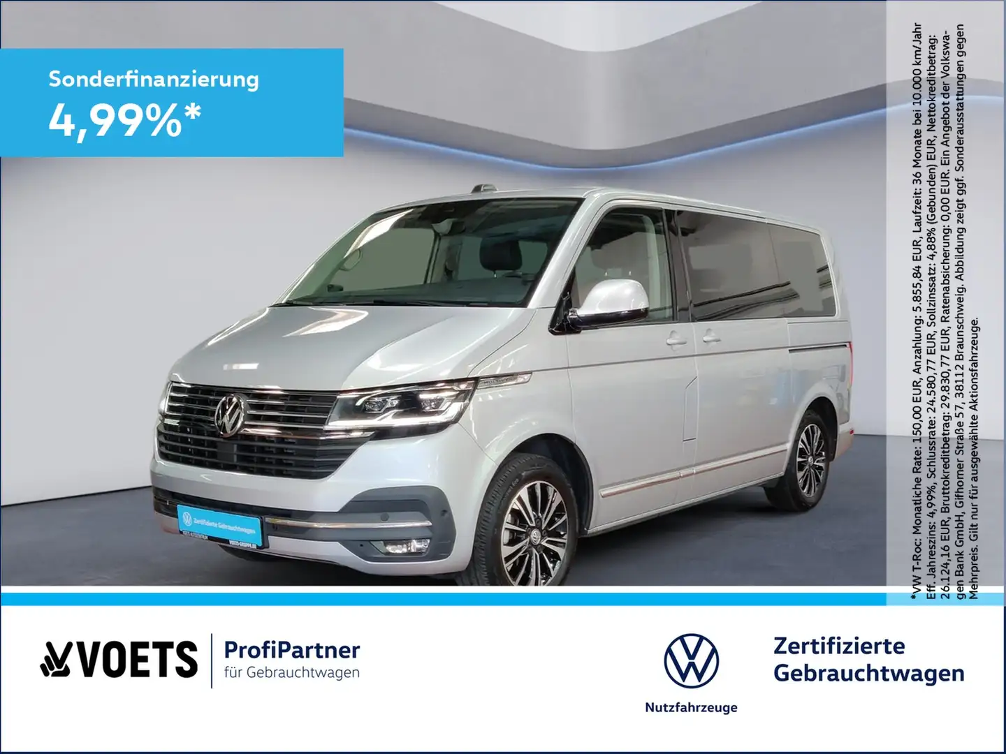 Volkswagen T6 Multivan 6.1 Highline 2.0 TDI LED+NAVI+STANDHZG Silber - 1