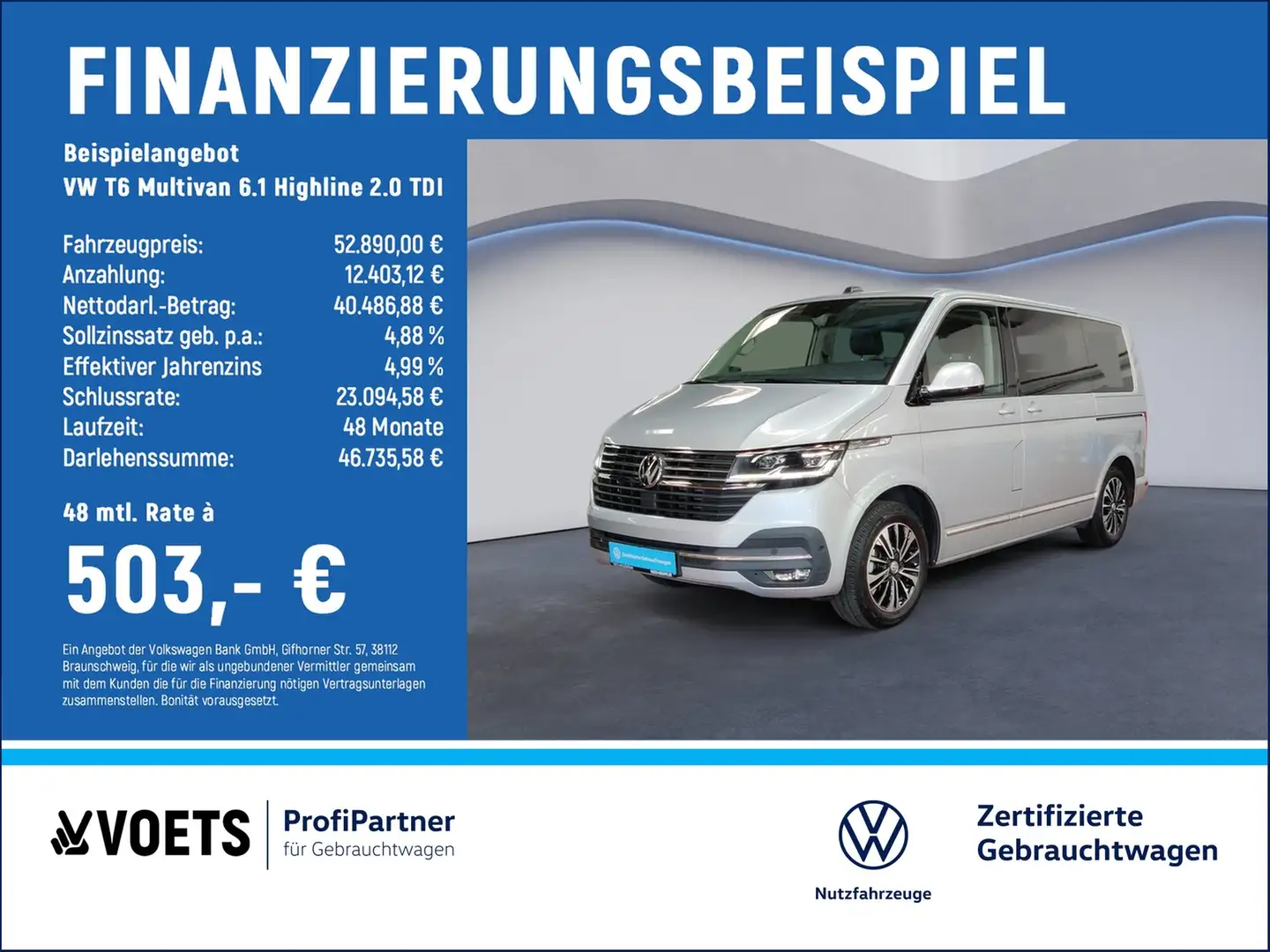 Volkswagen T6 Multivan 6.1 Highline 2.0 TDI LED+NAVI+STANDHZG Silber - 2