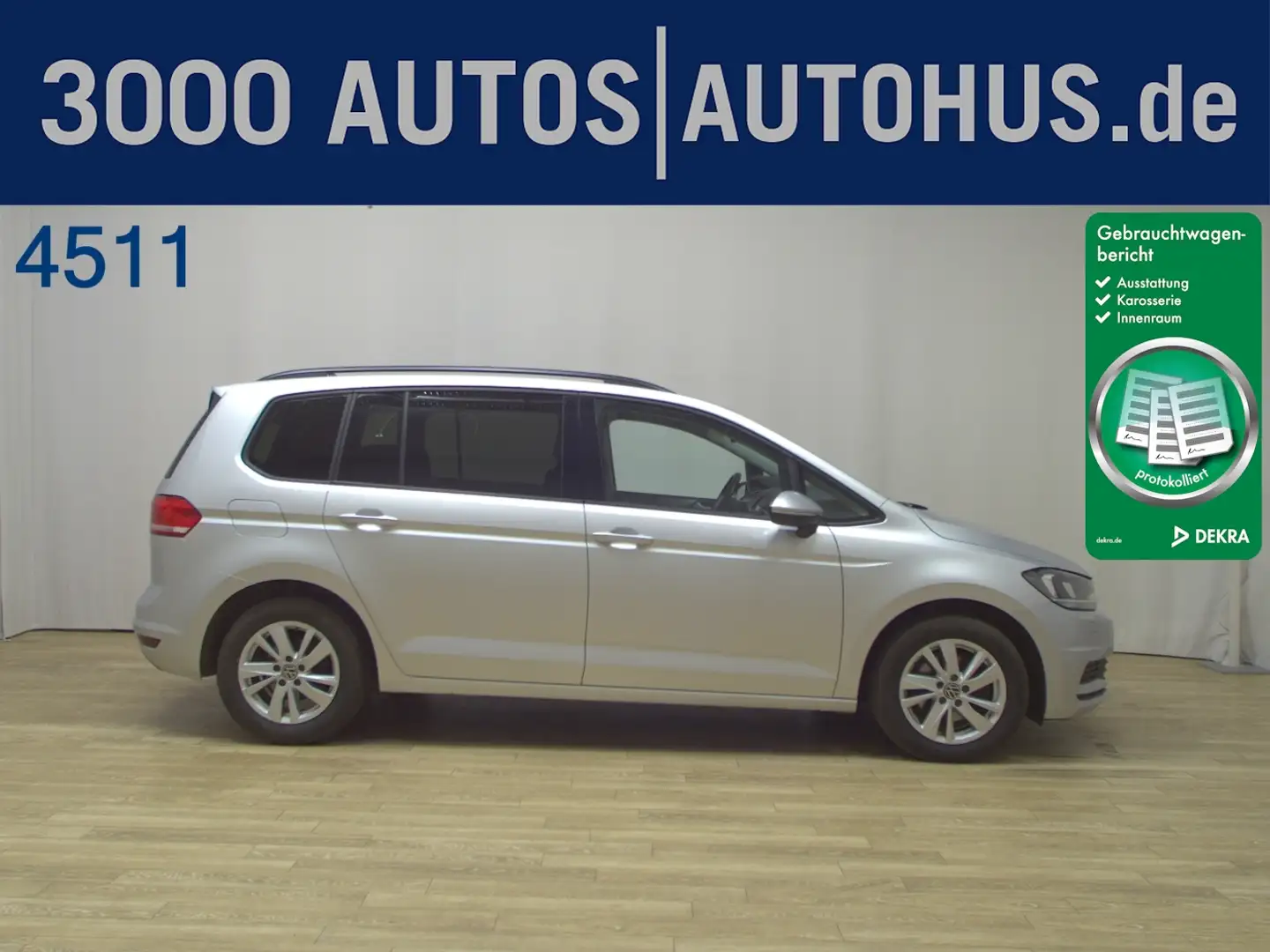 Volkswagen Touran 2.0 TDI Comf. Navi AHK ACC SHZ Alcantara Silber - 1