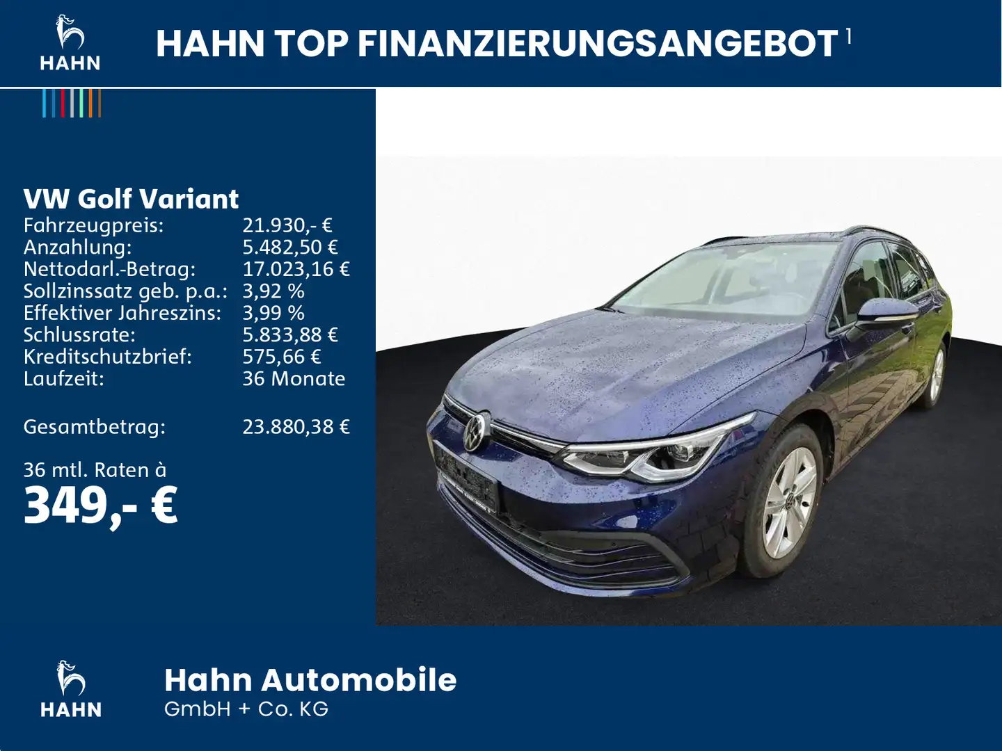 Volkswagen Golf Variant Golf VIII Variant 1.5TSI Life ACC Cam Navi Pano Blau - 2