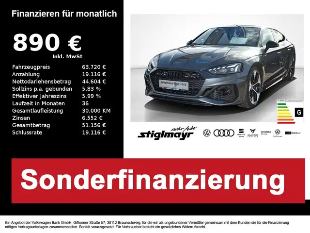 Audi RS5 SB competition quattro SPORTABGAS+290 KM/H+
