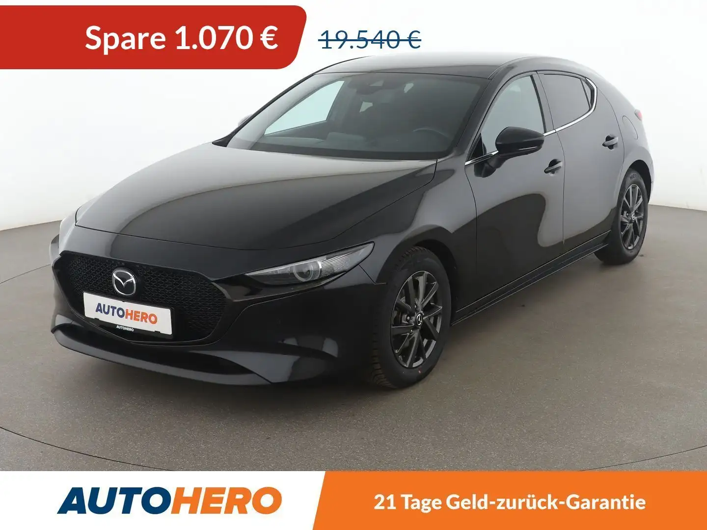 Mazda 3 2.0 Selection Aut.*NAVI*360°*PDC*SHZ*ACC*HUD*LED* Noir - 1