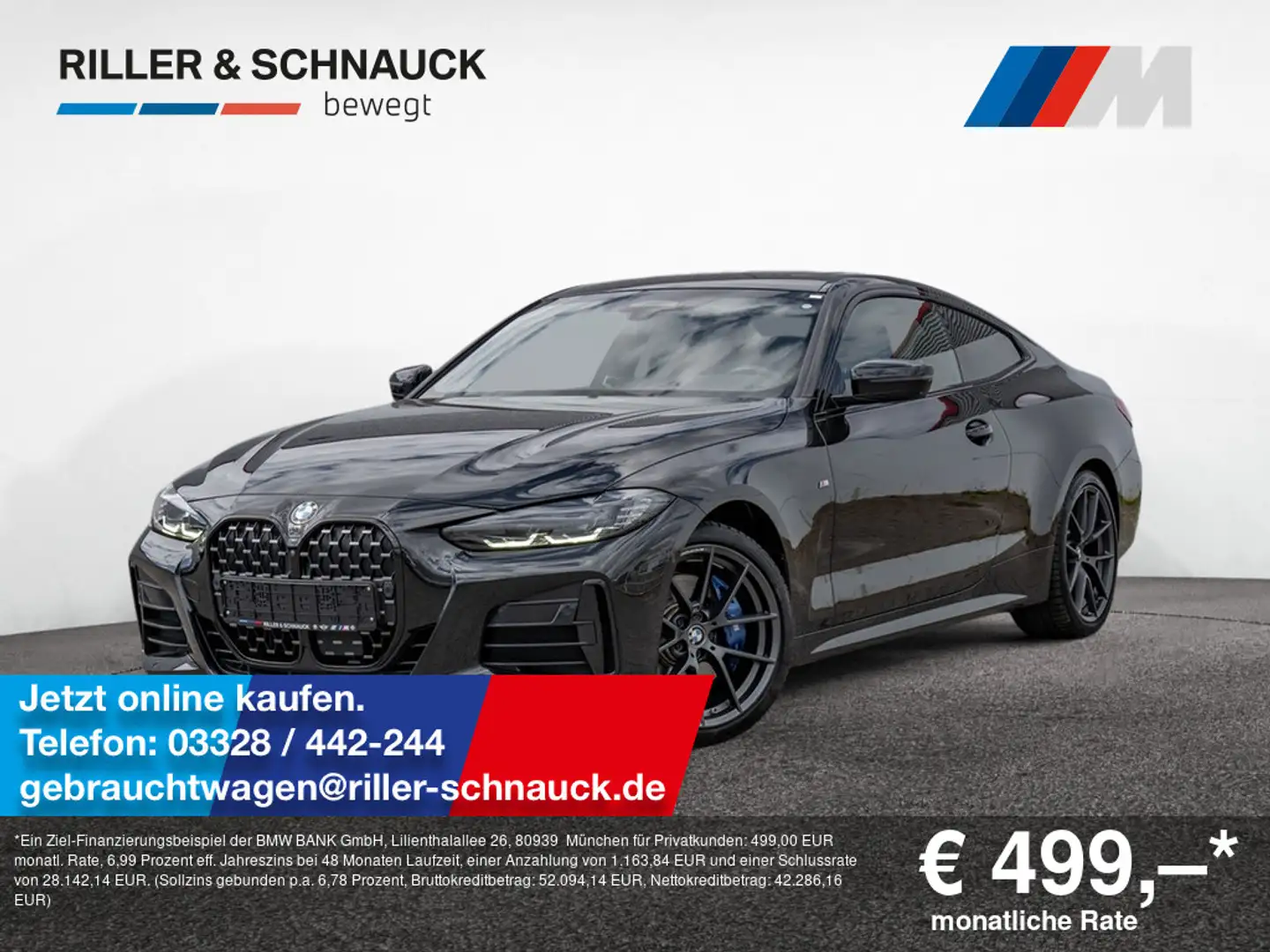 BMW 440 Mi Coupe xDrive 360°+STANDHZ+HUD+eGSD+NAVI Noir - 1
