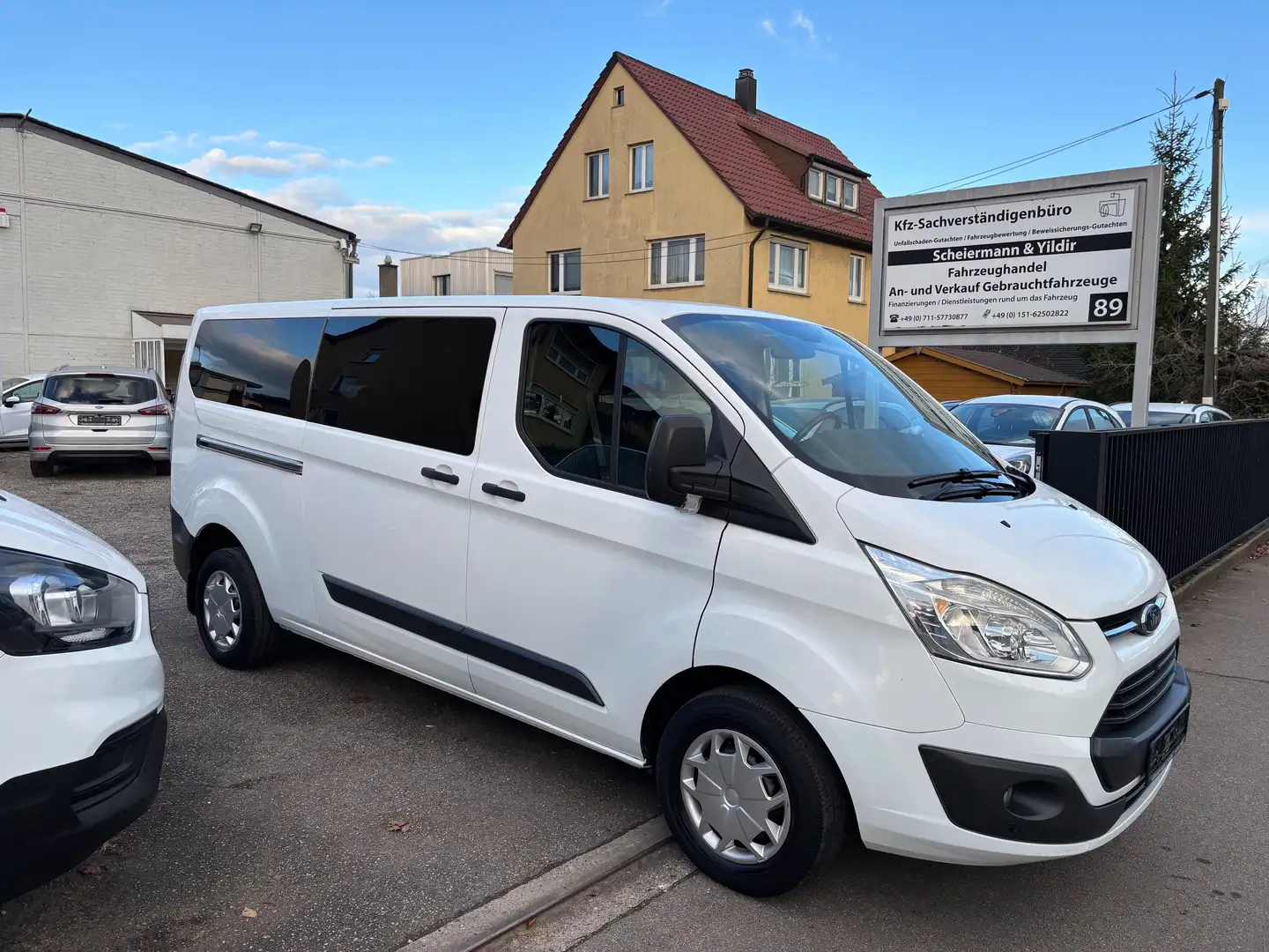 Ford Transit Custom 310 L2 Trend 9-Sitzer  Parktronik 1.Hd Blanc - 1
