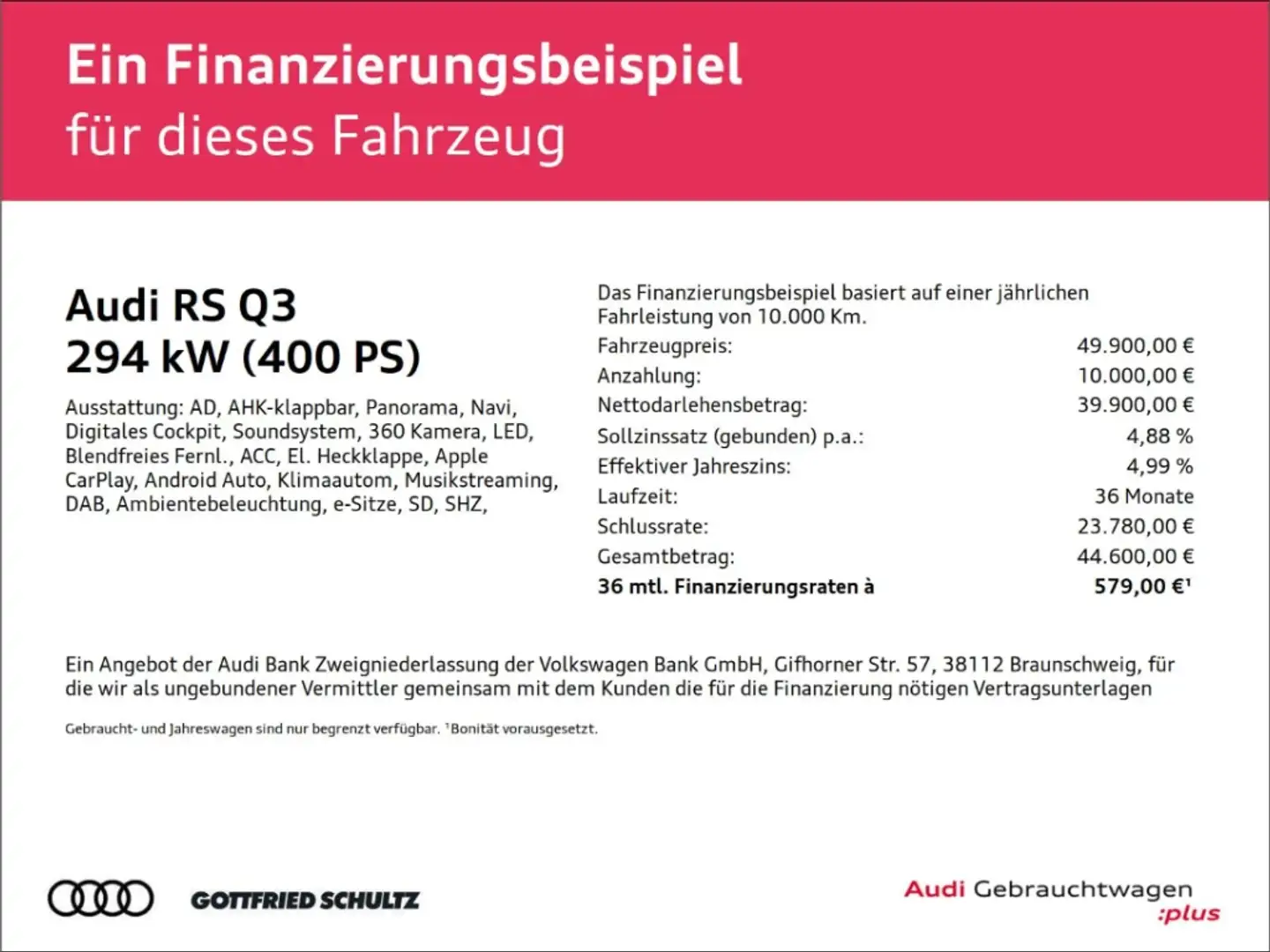 Audi RS Q3 Sportback 2.5 TFSI quattro PANO MATRIX AHK 360 Gris - 2