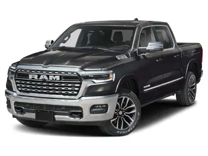 Black 2026 RAM 1500 Pickup Truck Four-Wheel Drive 8-Speed Automatic