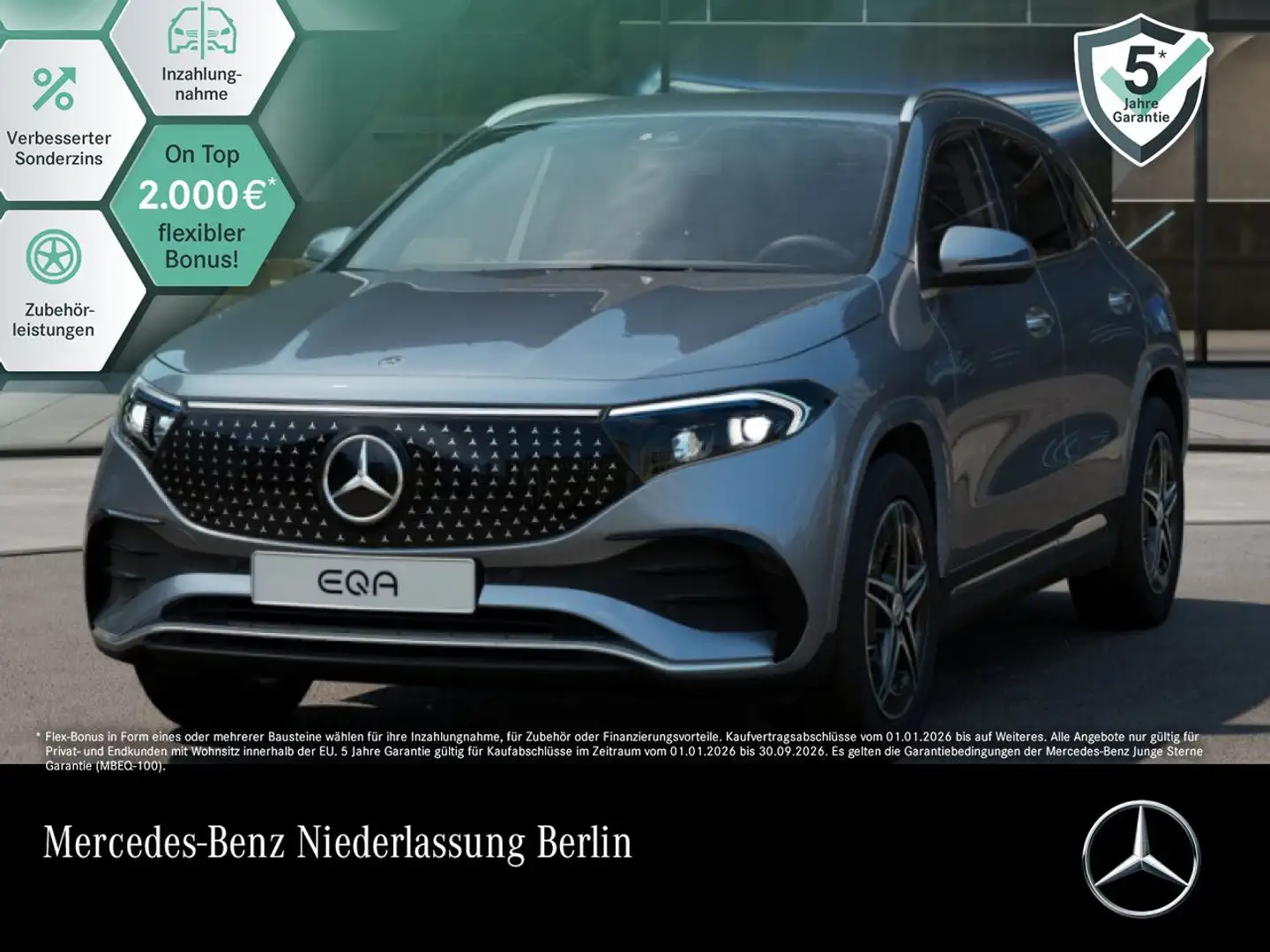 Mercedes-Benz EQA 350 4M AMG+PLUS-PAKET+KAMERA+MEMORY+KEYLESS Argent - 1