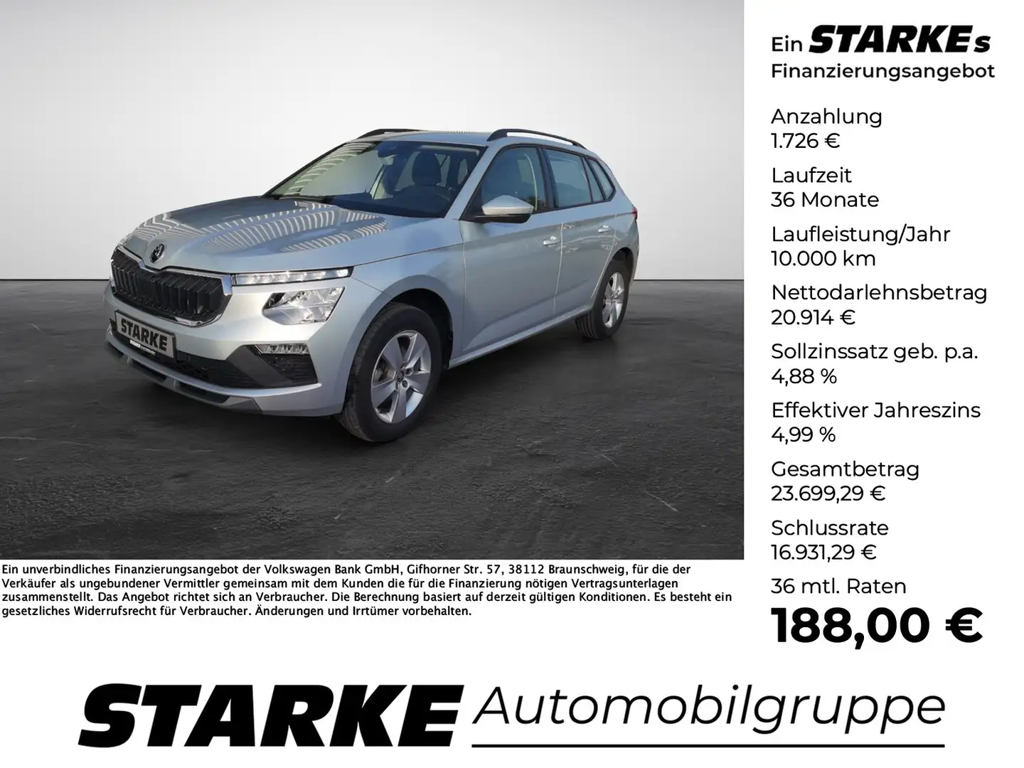 Skoda Kamiq 1.0 TSI DSG Selection Silber - 1