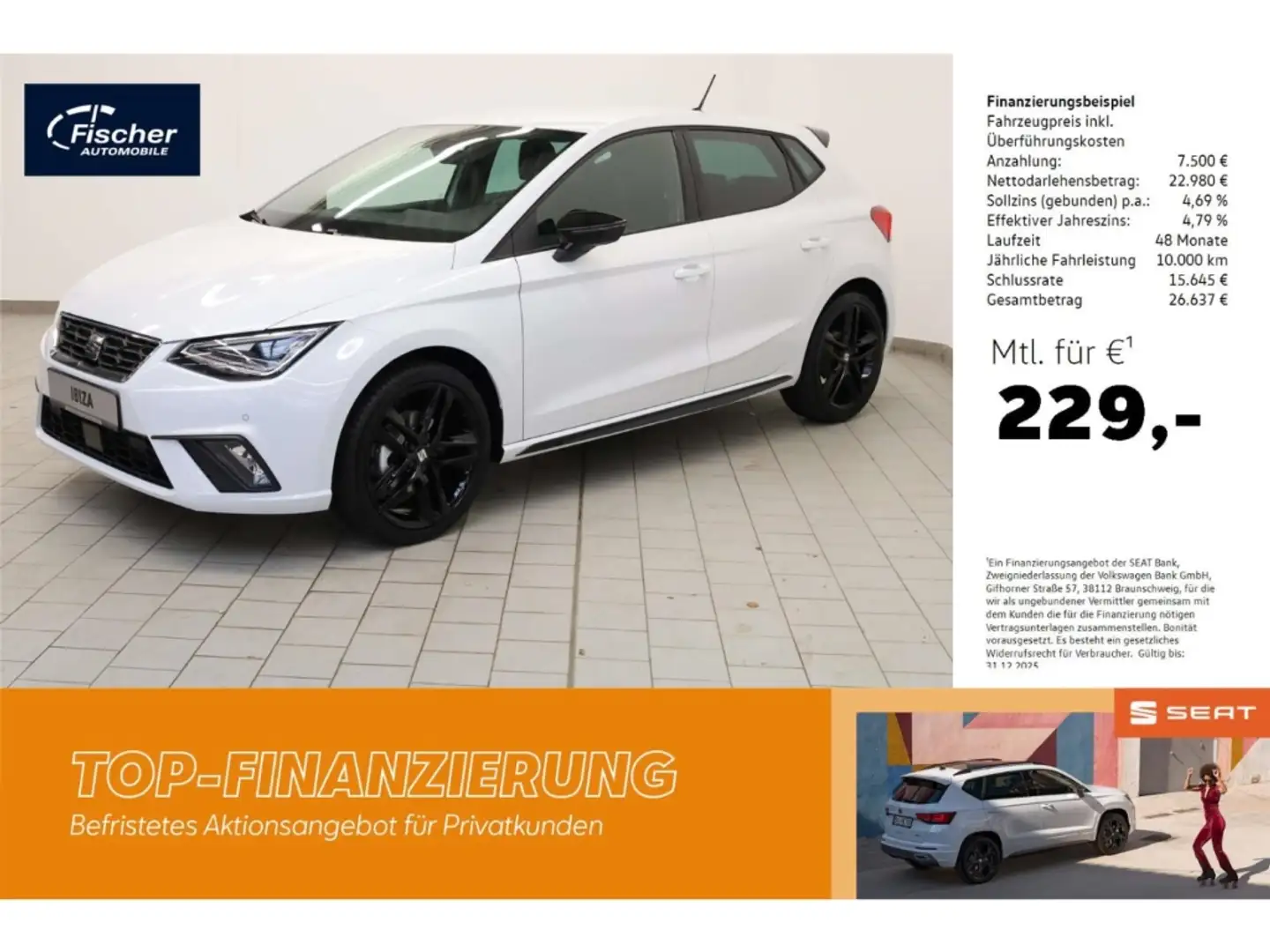 SEAT Ibiza 1.5 TSI FR Black Edition Blanc - 1