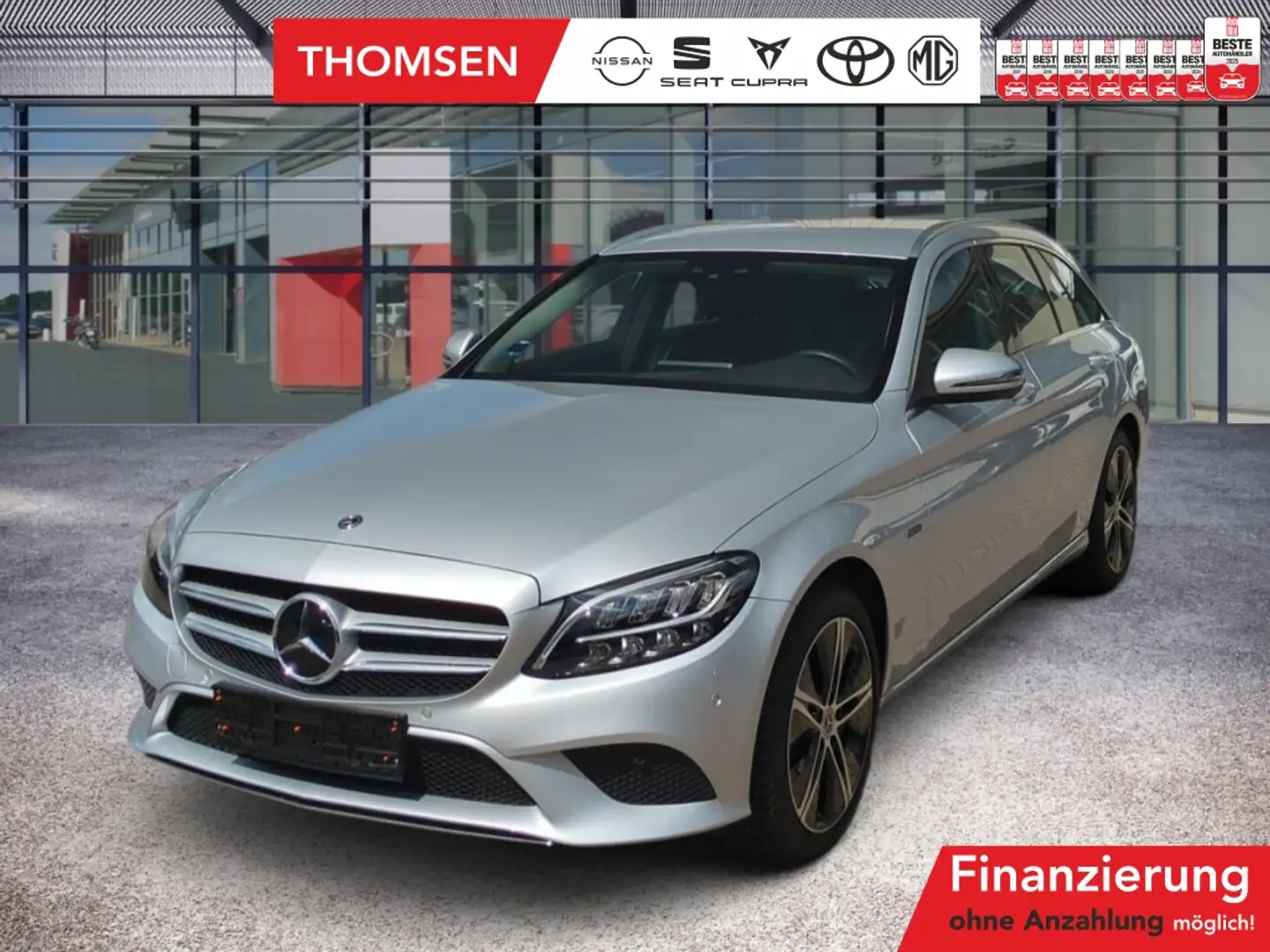 Mercedes-Benz C 300 T e  Avantgarde AHK+AUT+LED+Navi+PDC+SHZ Argent - 1