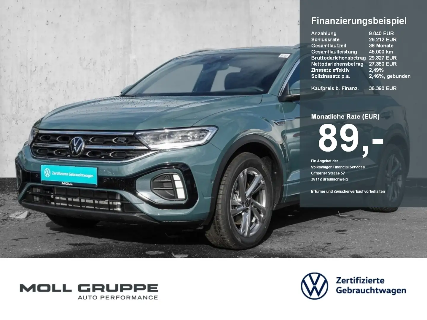 Volkswagen T-Roc 2.0 TDI DSG R-Line PANO NAVI LED Blau - 1