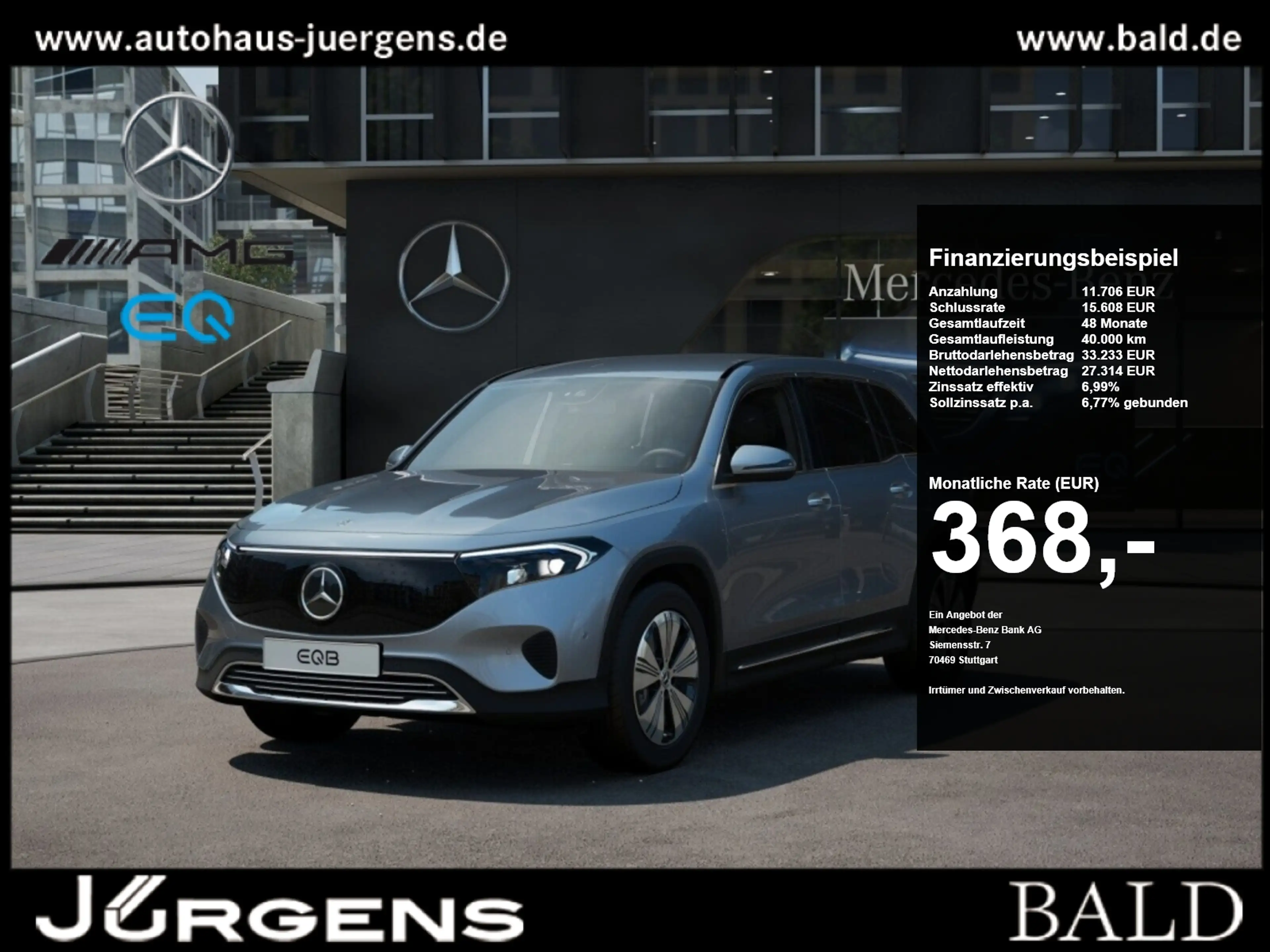 Mercedes-Benz EQB 250 + Progress+7 Sitzer+Distr+Amb+ILS+Cam+LED