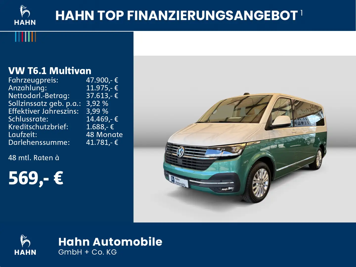 Volkswagen T6.1 Multivan "Generation Six" 110 KW LED ACC PD Weiß - 2